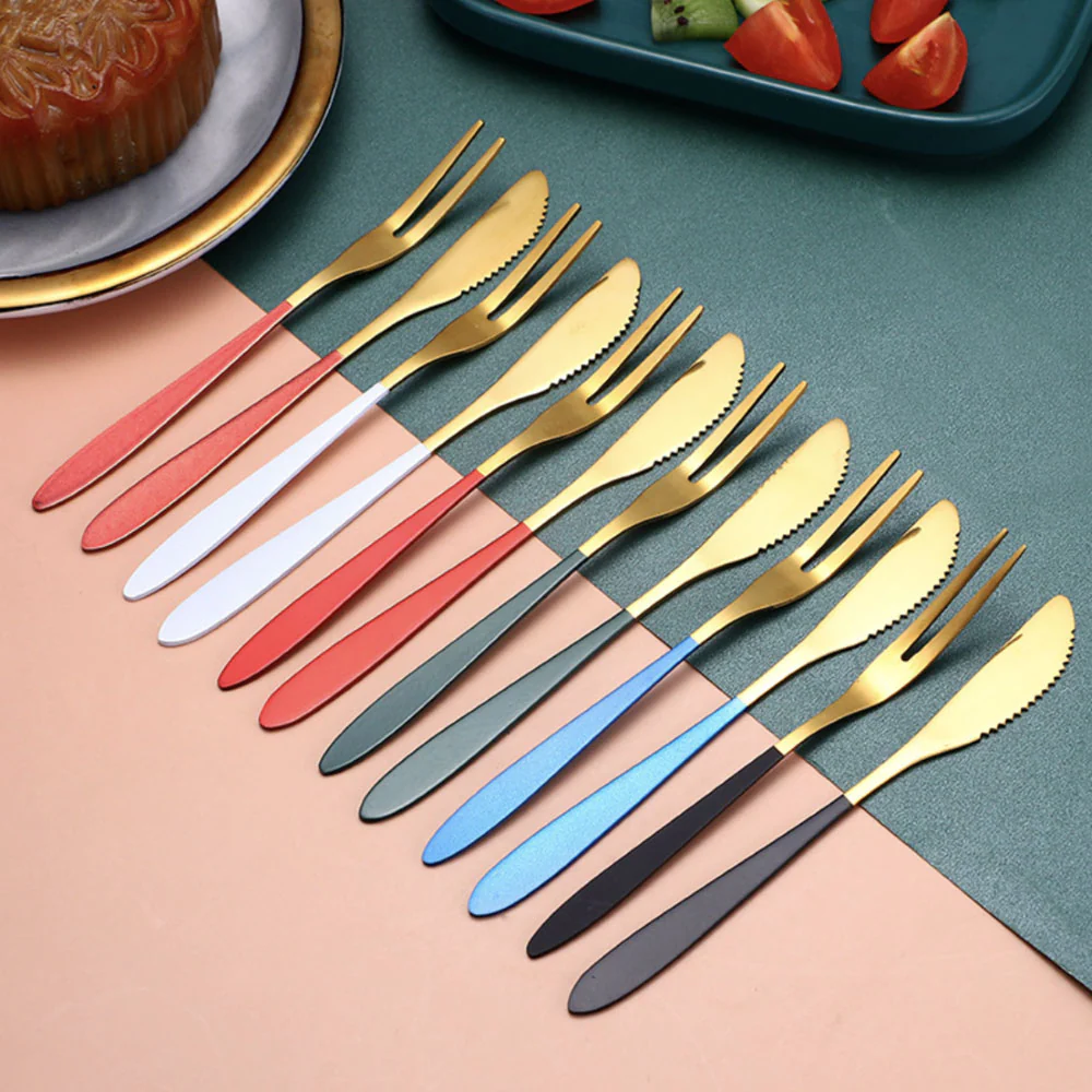 Colored Knife And Fork Set - Image 7