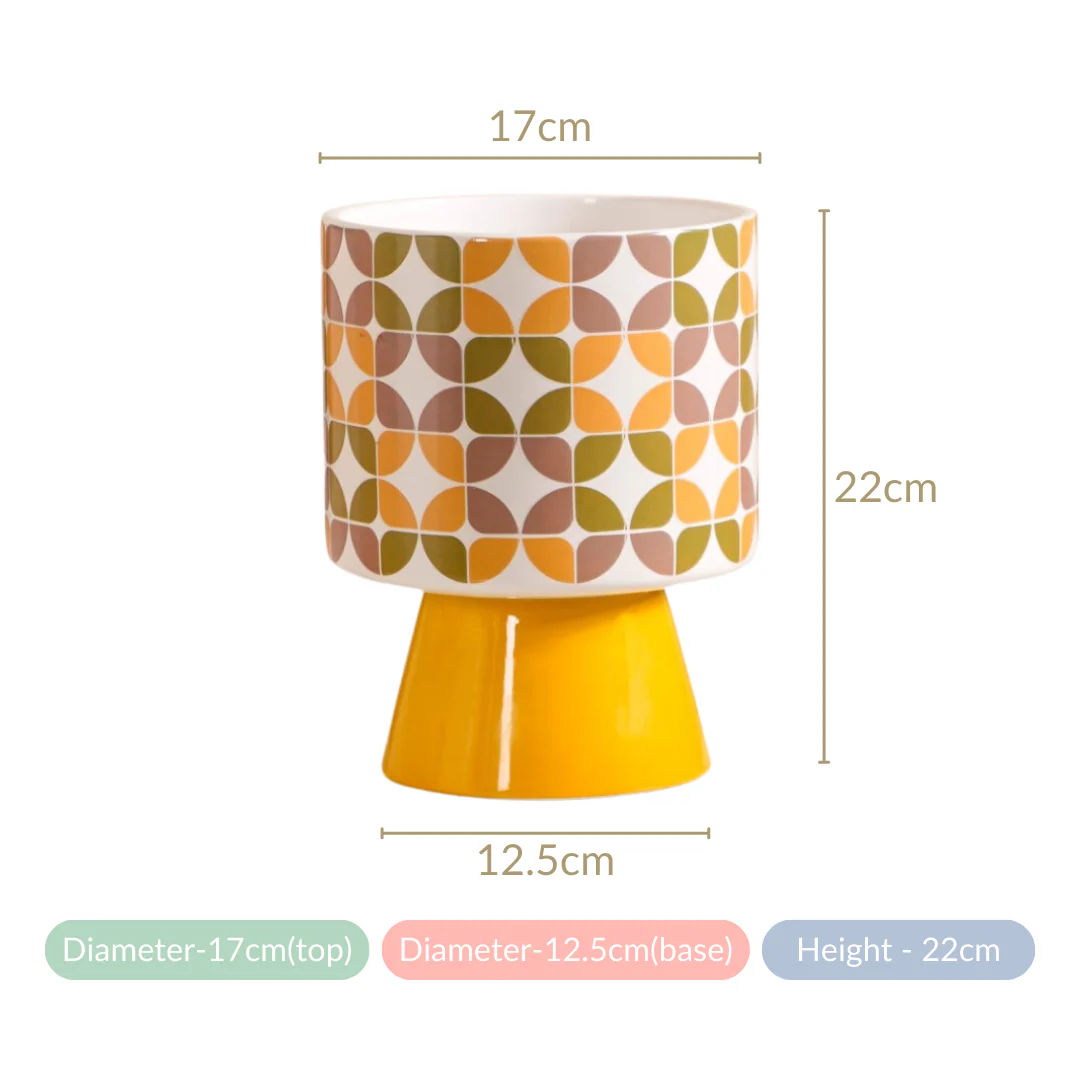 Colour Pop Pedestal Flower Pot Bauhaus Multicolour - Image 7