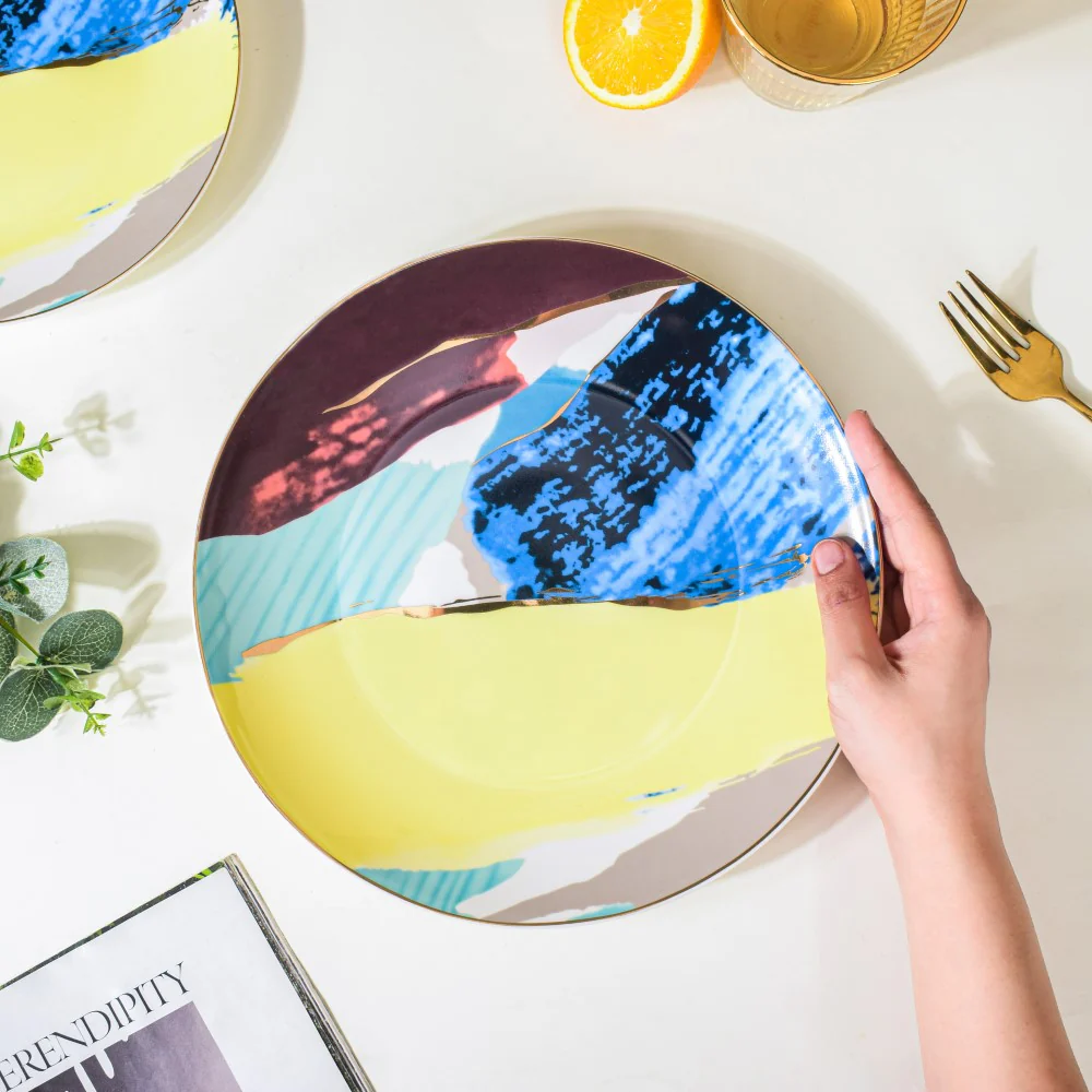 Colourful Ceramic Dinner Plate 10 Inch - Image 2