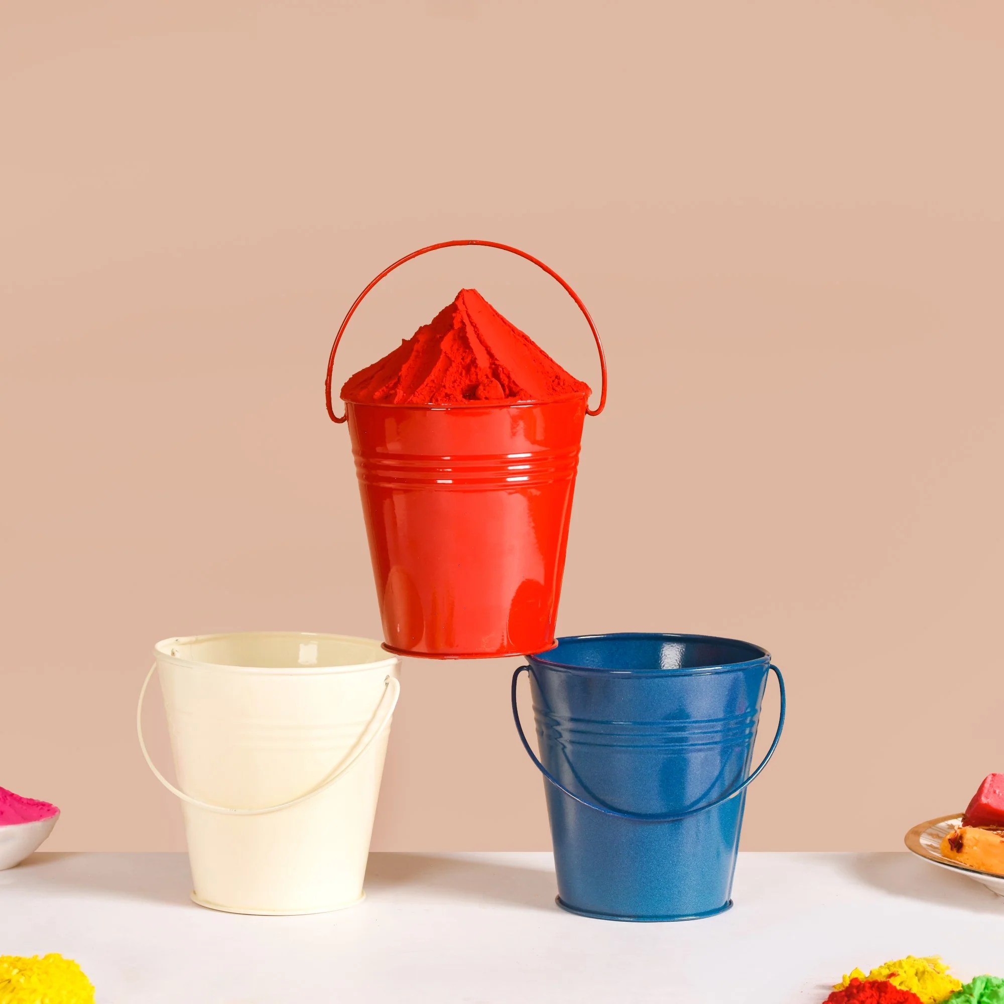 Colourful Metal Bucket Set Of 3 - Image 3
