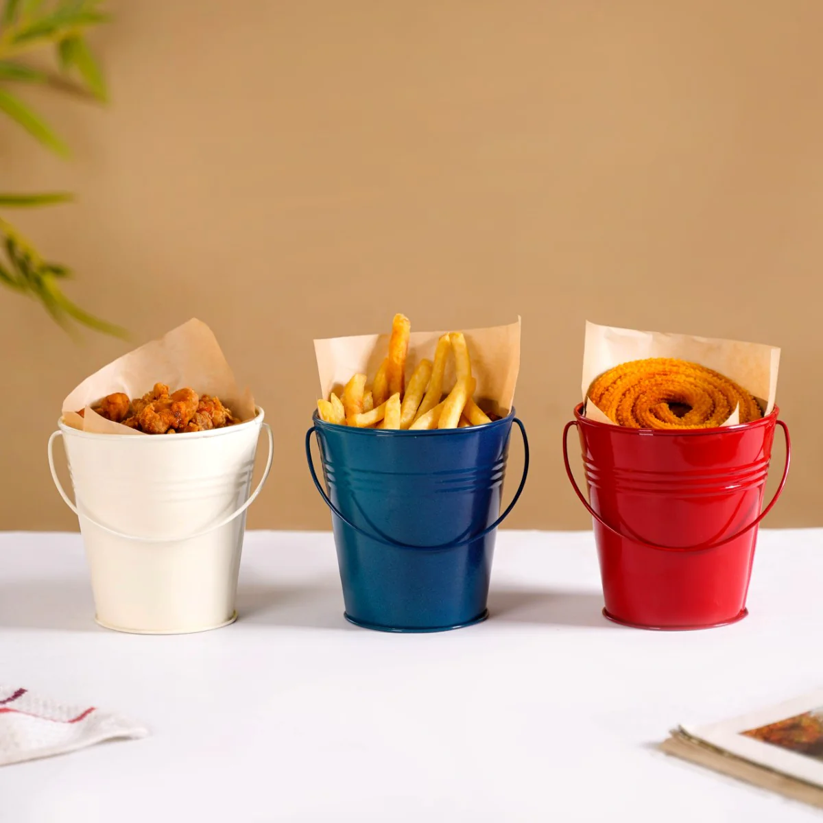 Colourful Metal Bucket Set Of 3 - Image 8