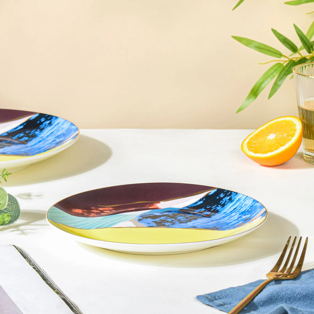 Colourful Ceramic Snack Plate 8 Inch - Image 5