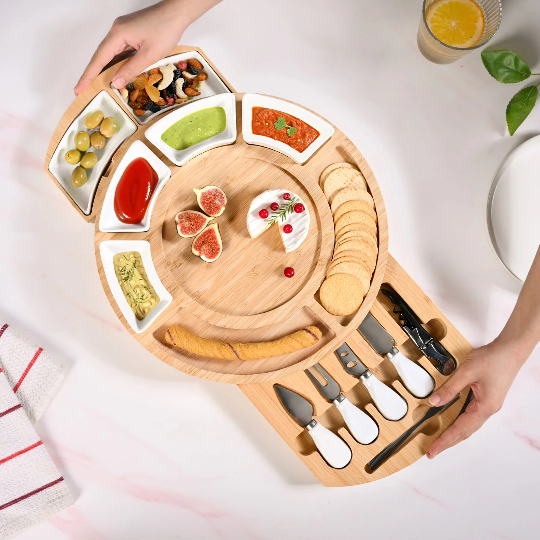 Complete Hosting Expandable Charcuterie Set Of 12 - Image 3