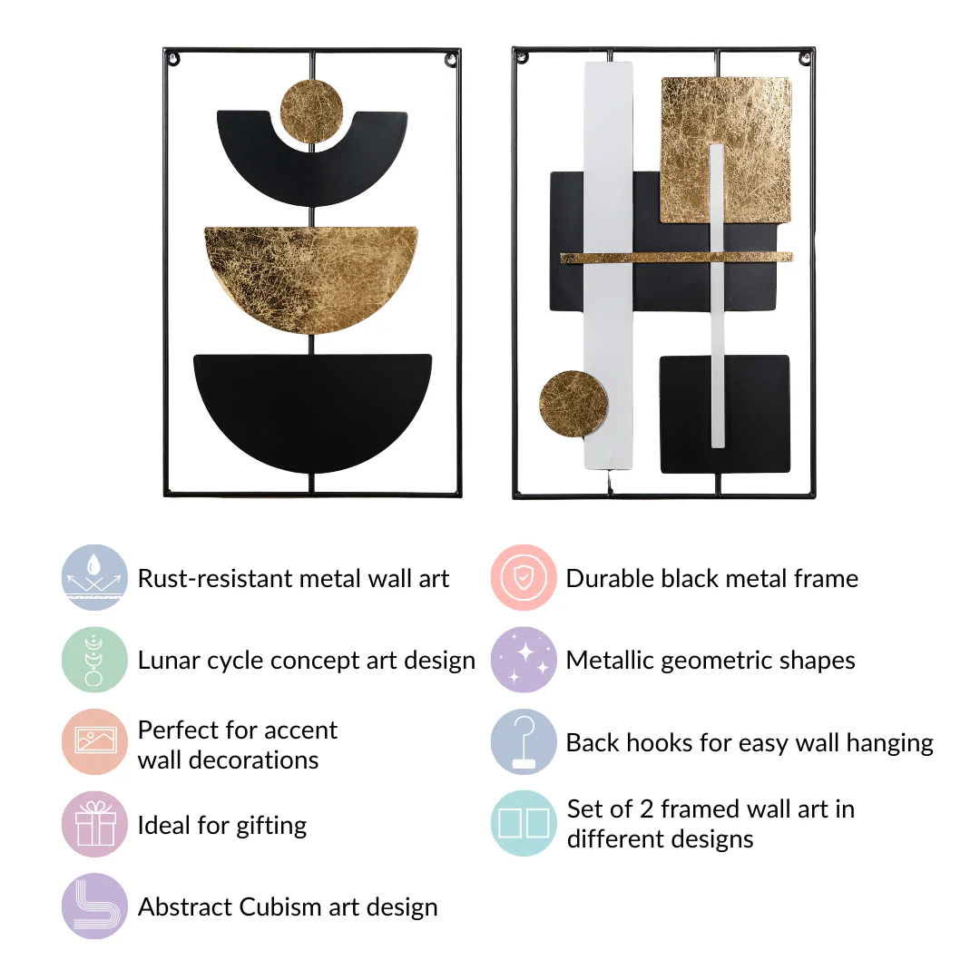 Concept Art Abstract Metal Wall Decor Set Of 2 23x15 Inch - Image 6