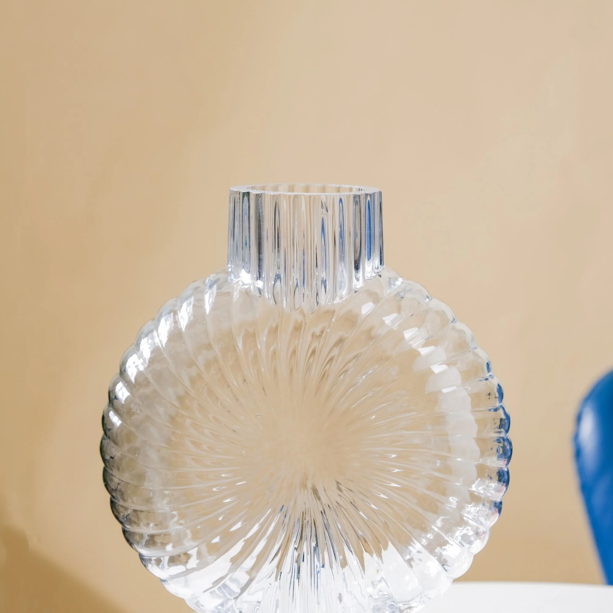 Conch Shell Textured Glass Vase - Image 7