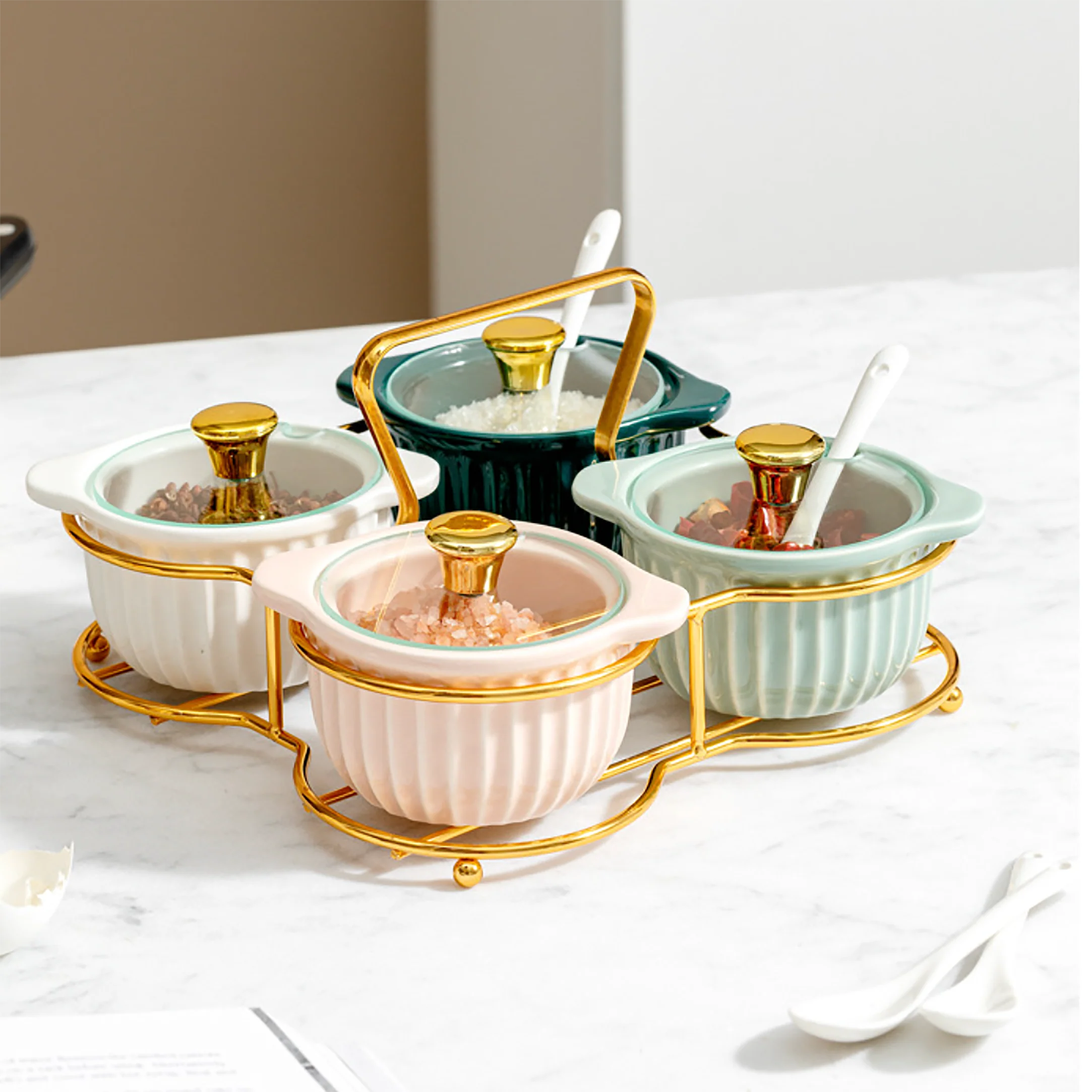 Condiment Jar Set of 4