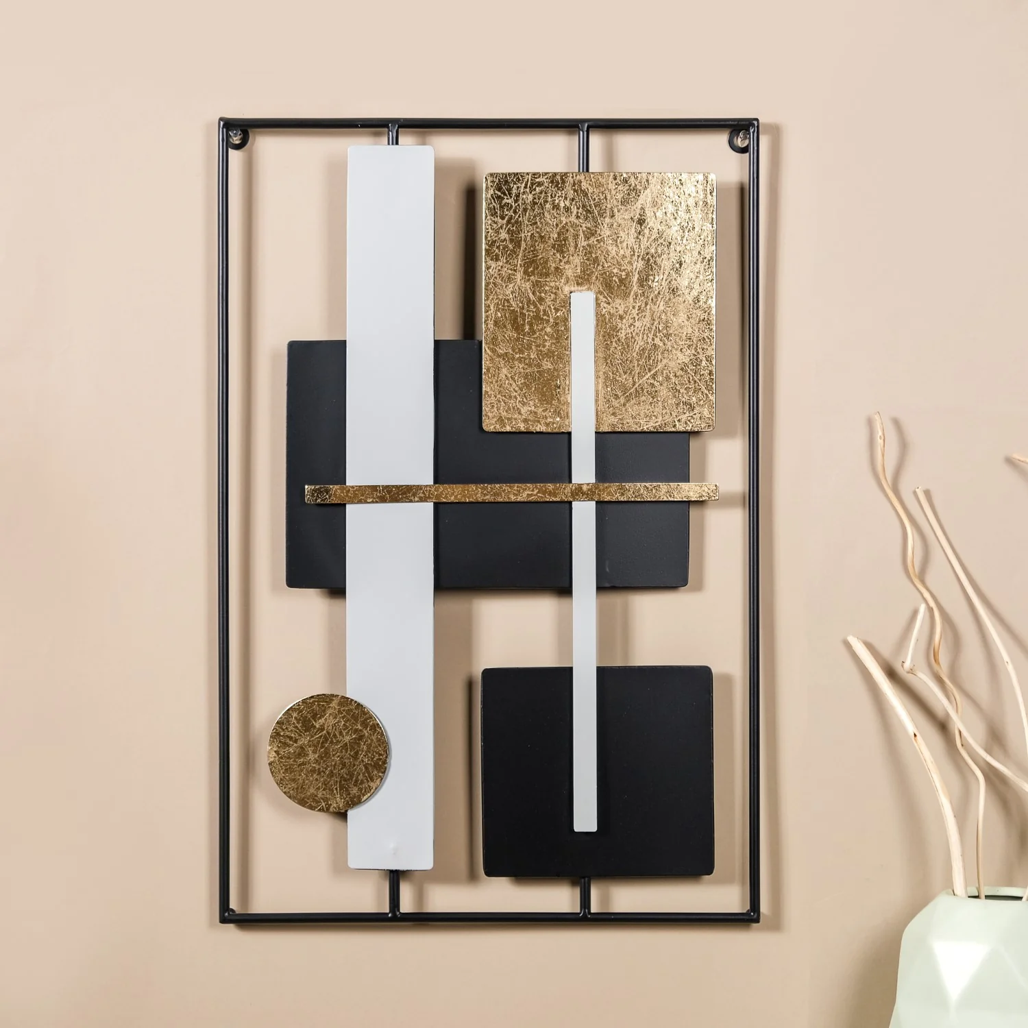 Contemporary Art Design Metal Wall Decor 23x15 Inch