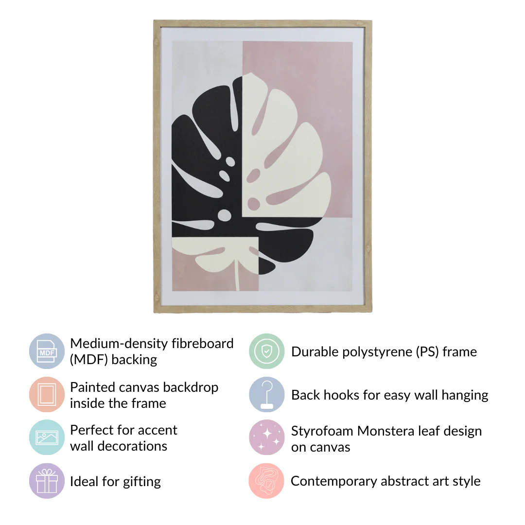 Contemporary Style Monstera Leaf Wall Art 23x17 Inch - Image 7