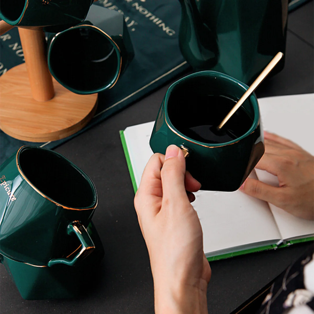 Contemporary Tea Set Green - Image 6