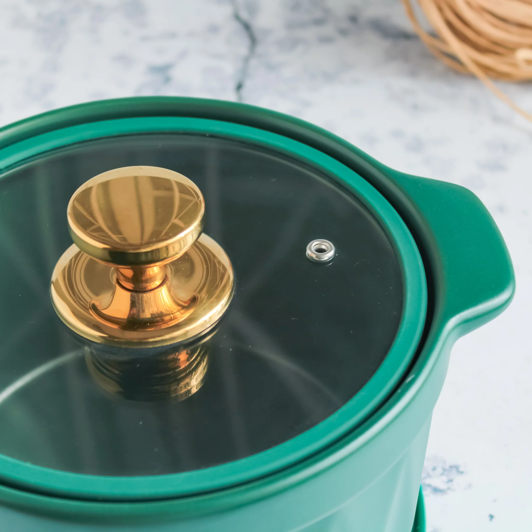 Cooking Pot with Lid Green - Image 5