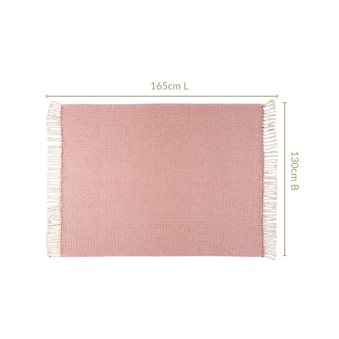 Coral Weave Pure Cotton Throw - Image 3