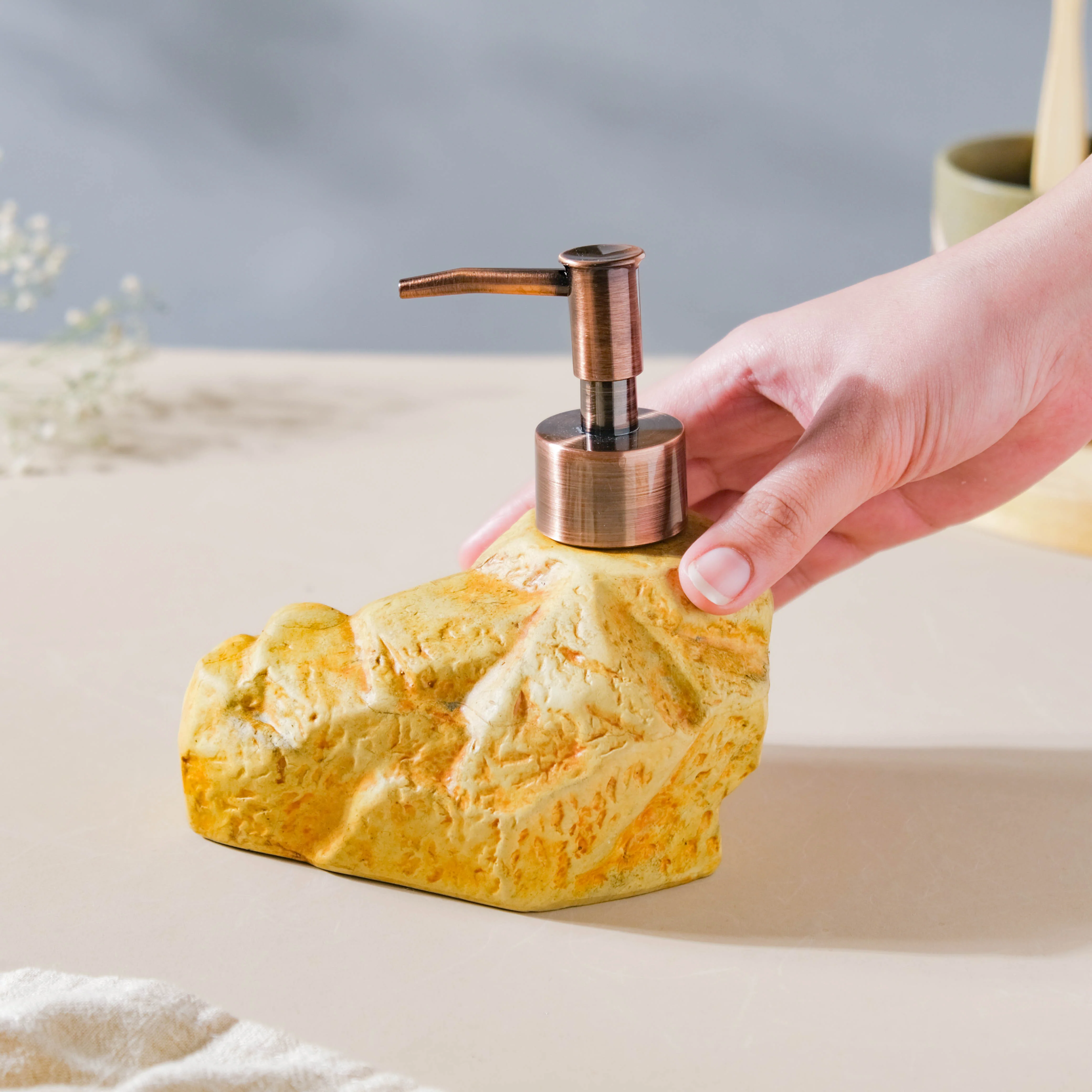 Coralie Orange Stone Dispenser With Nozzle 300ml - Image 2