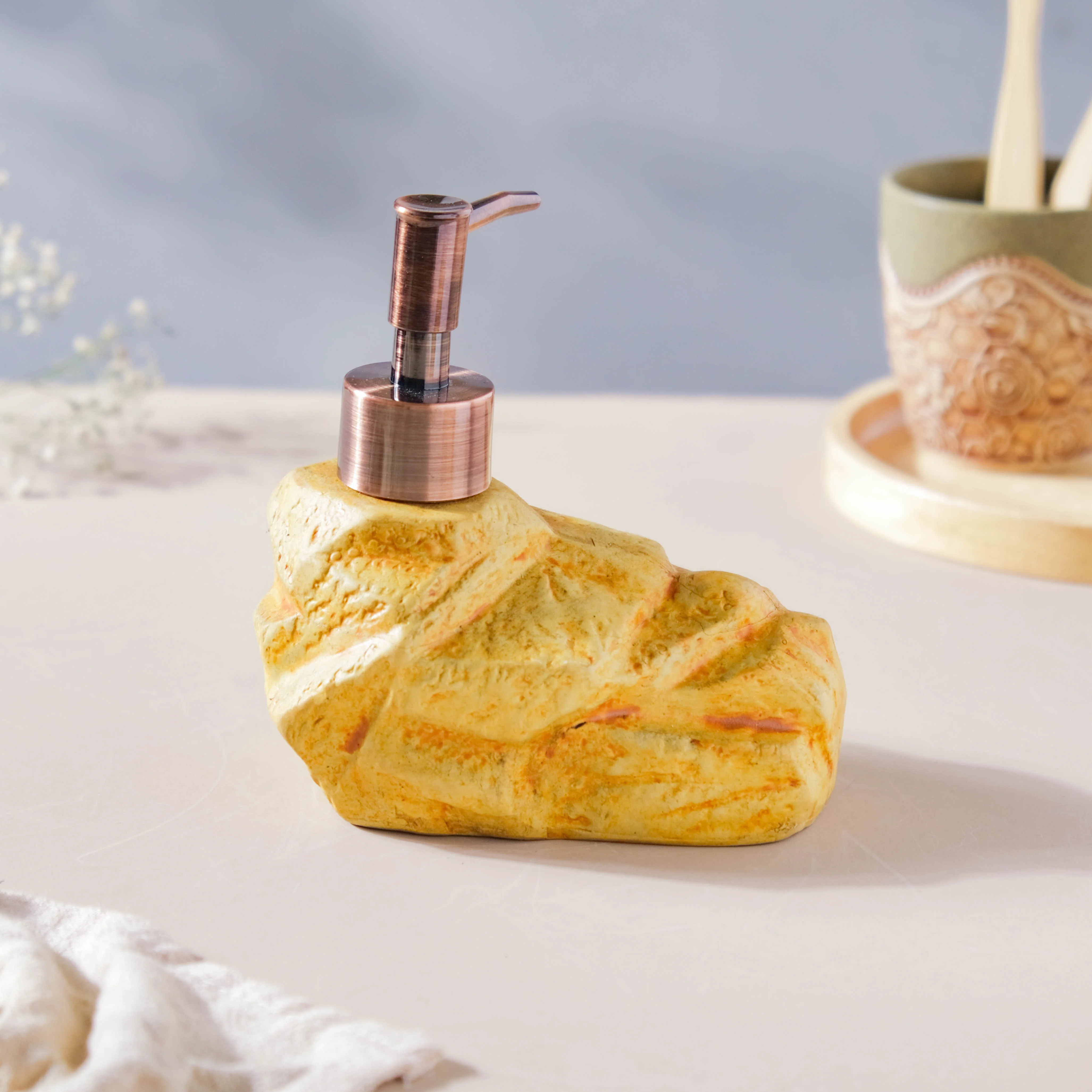 Coralie Orange Stone Dispenser With Nozzle 300ml - Image 3
