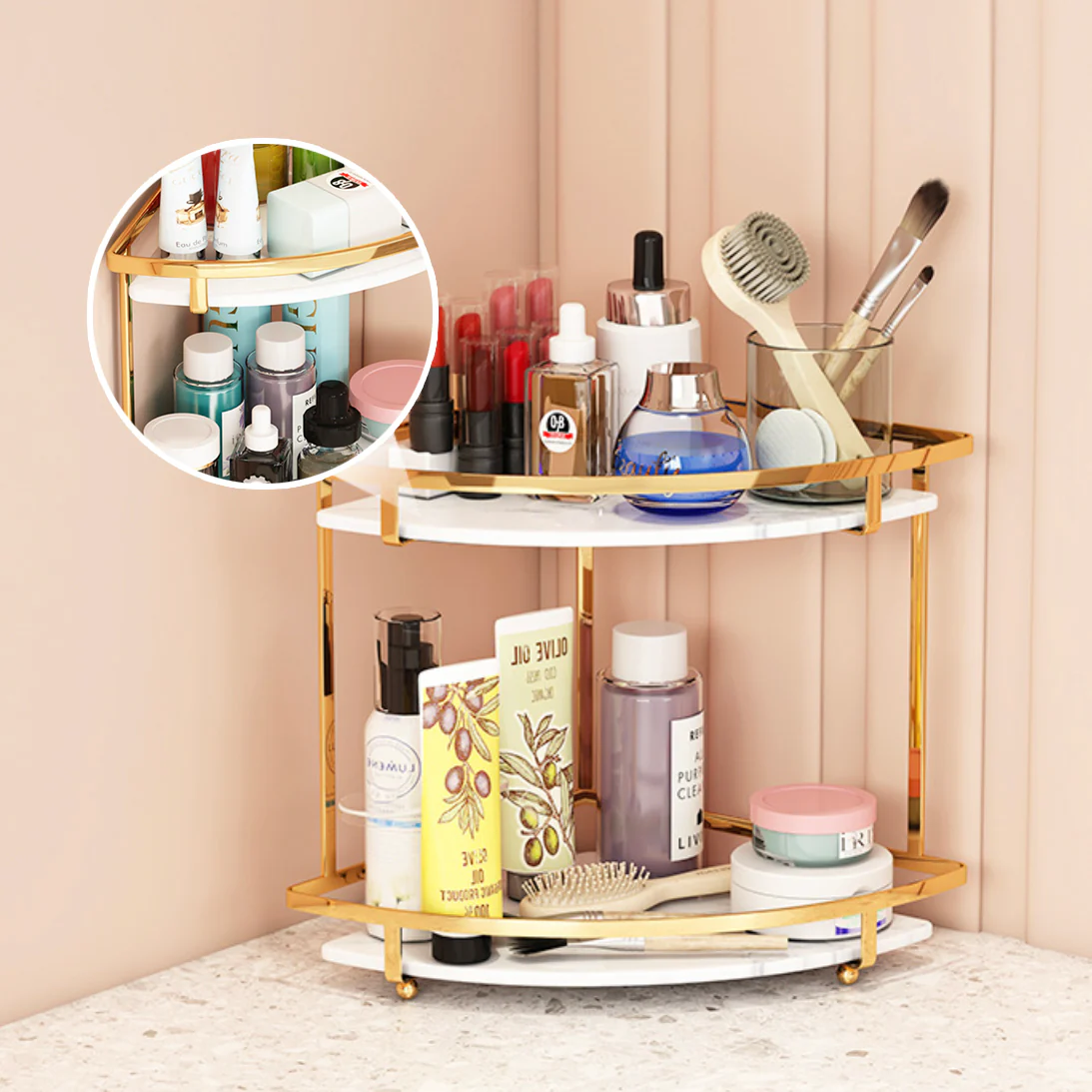 Corner Storage Rack Double Decker - Image 10