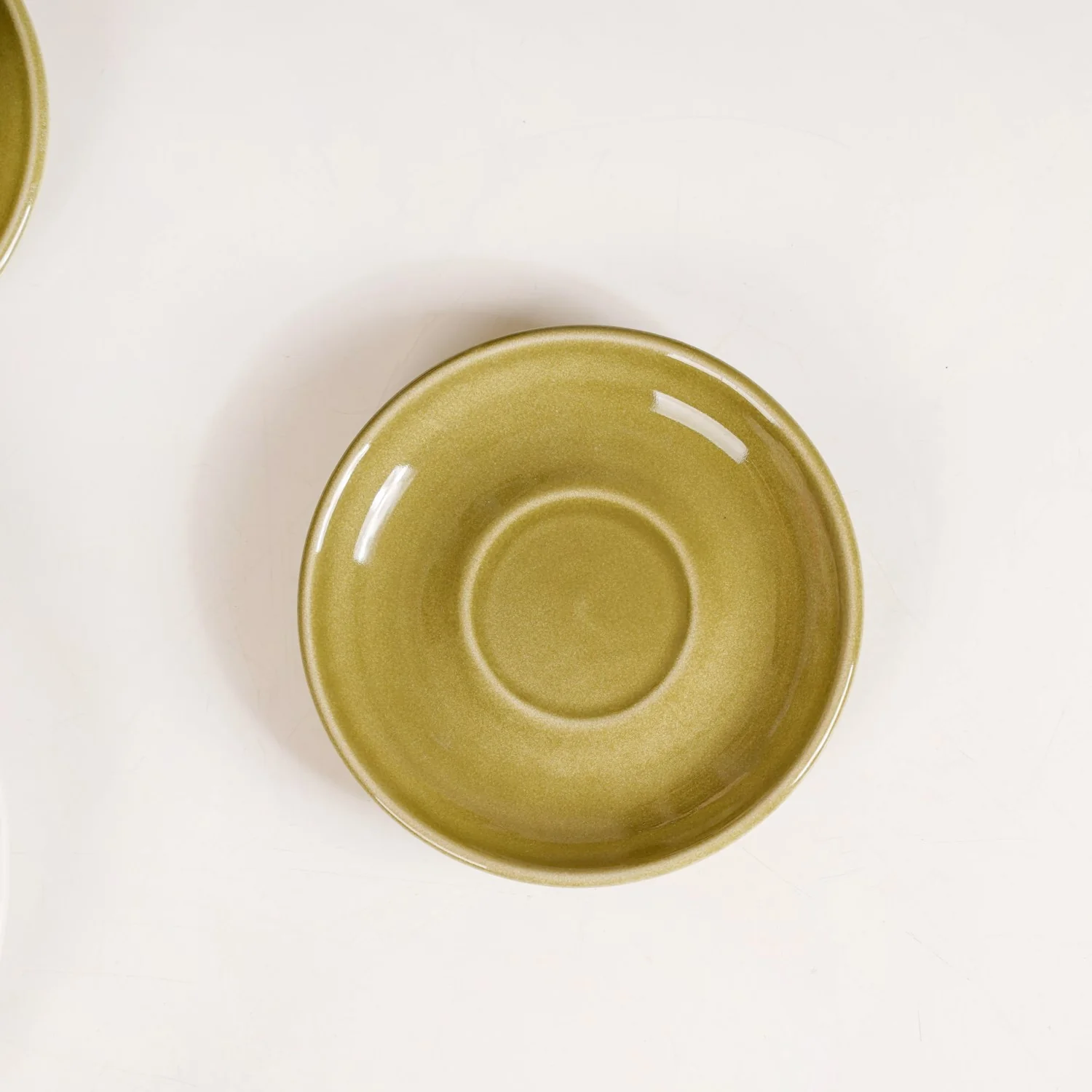Costola Tea Cup And Saucer Set Of 4 Olive 125ml - Image 7