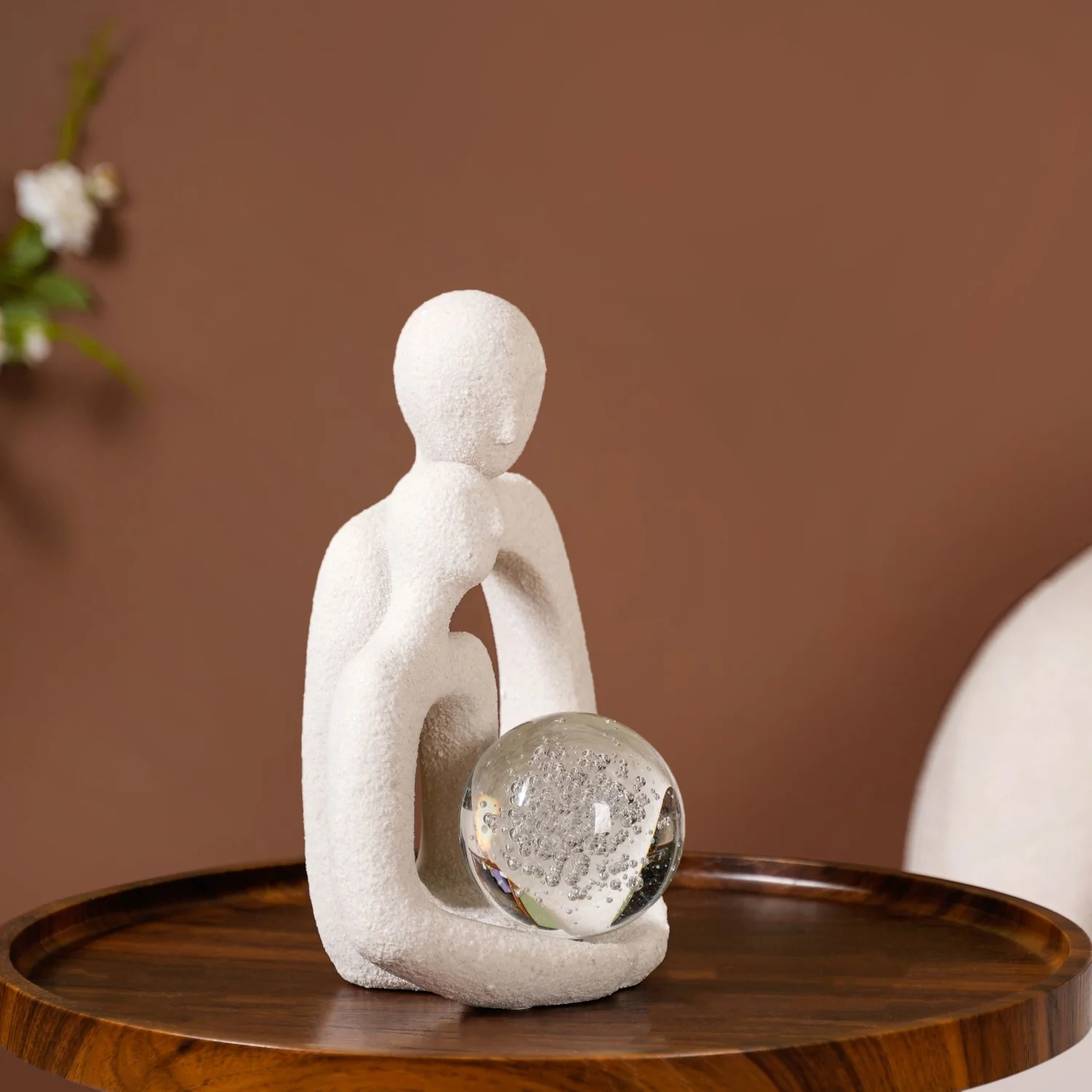 Couple Sculpture With Crystal Ball - Image 6