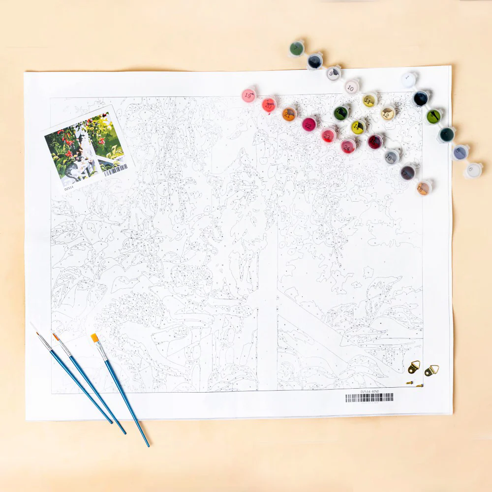 Cozy Cats DIY Paint By Numbers Kit - Image 2