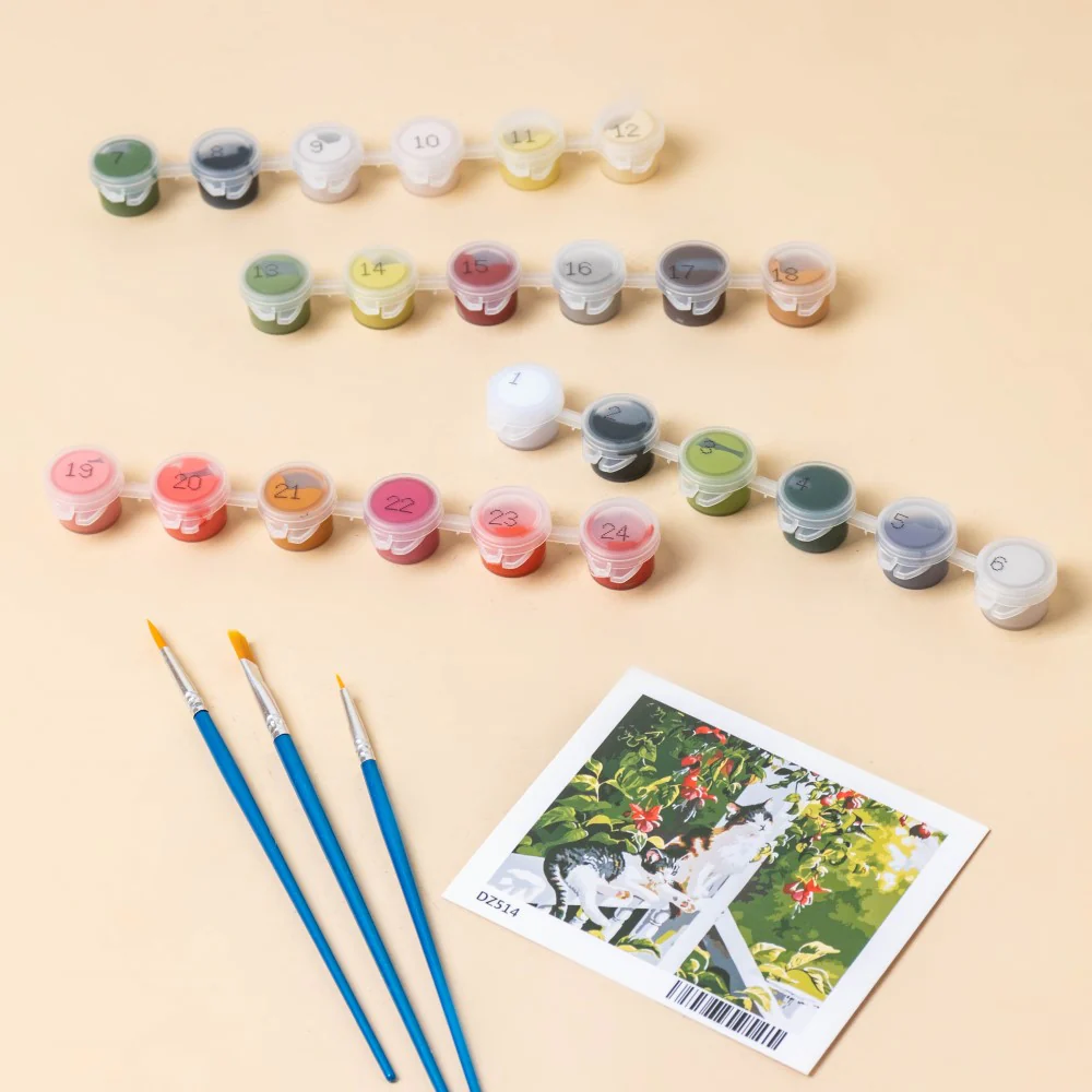 Cozy Cats DIY Paint By Numbers Kit - Image 5