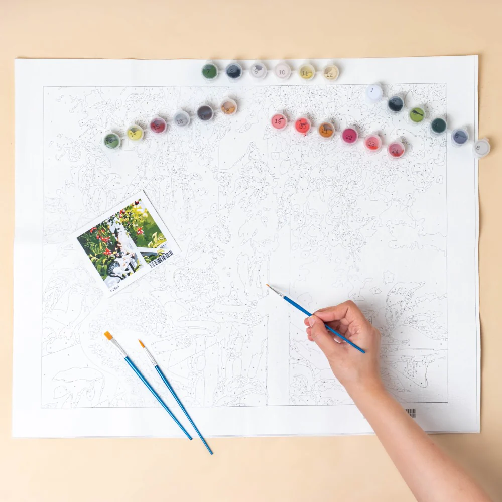 Cozy Cats DIY Paint By Numbers Kit - Image 6