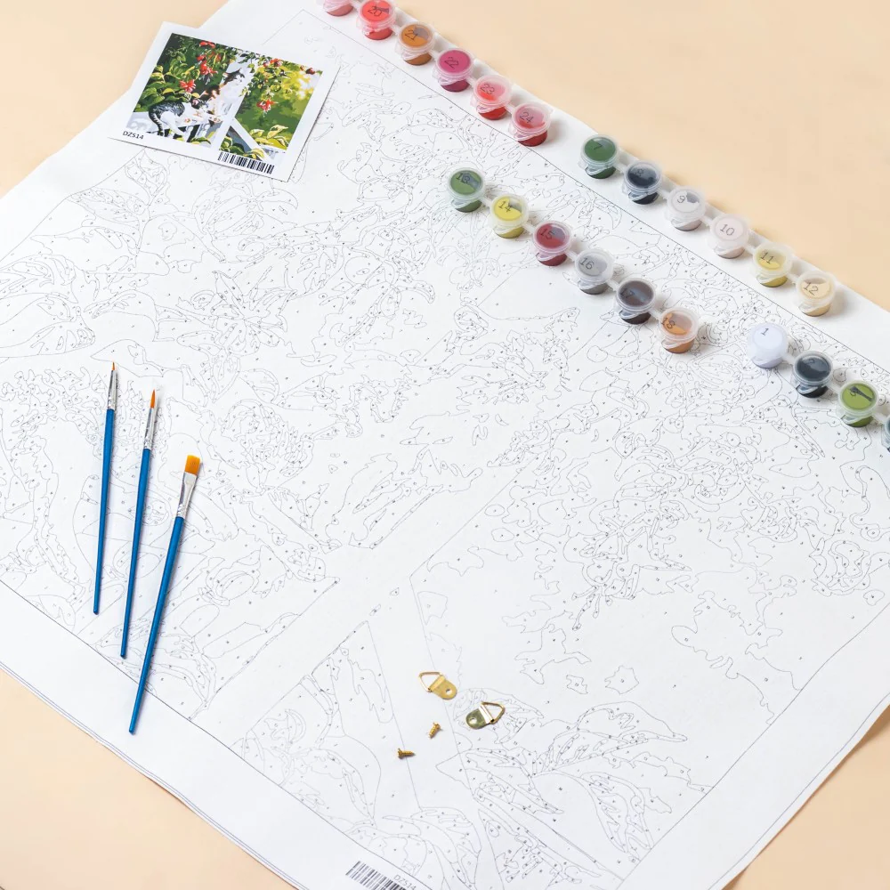 Cozy Cats DIY Paint By Numbers Kit - Image 9
