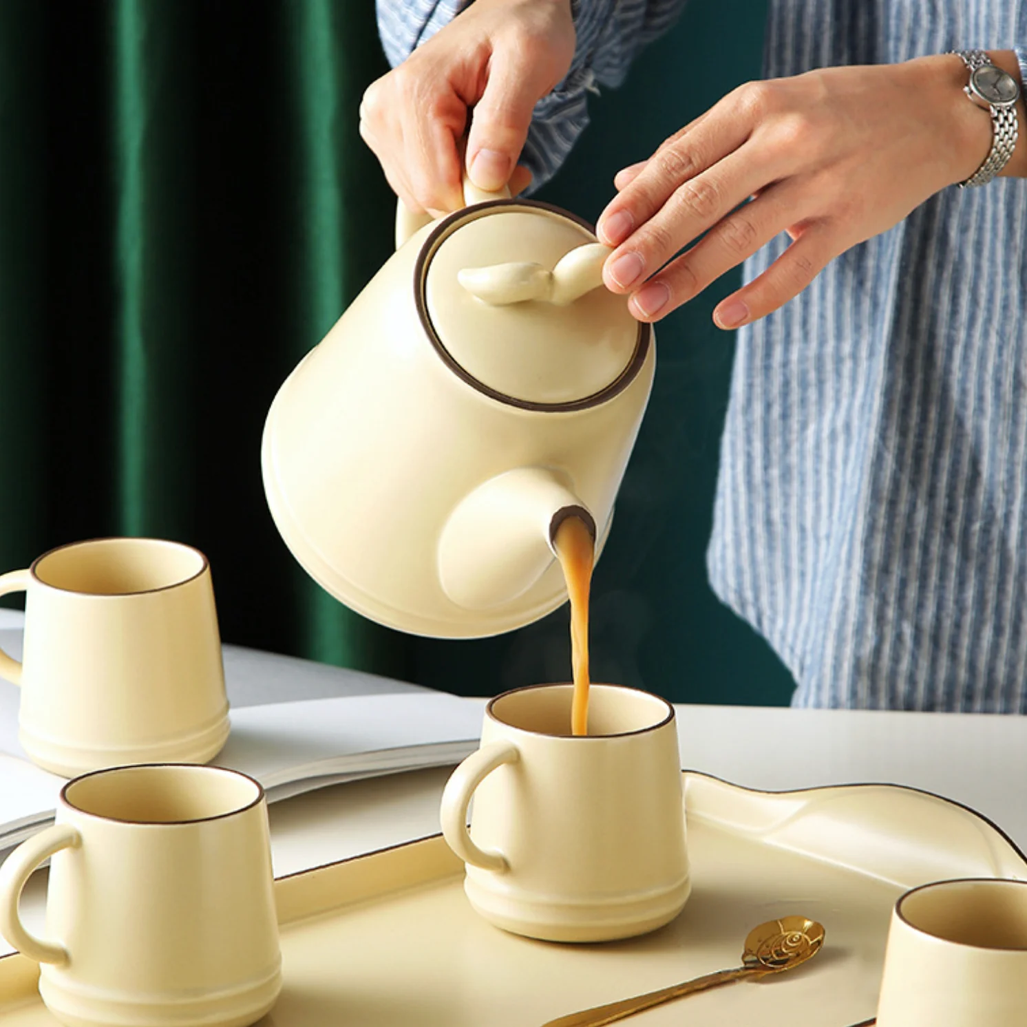 Crème De La Crème Ceramic Teaware Set Of 6 - Image 2