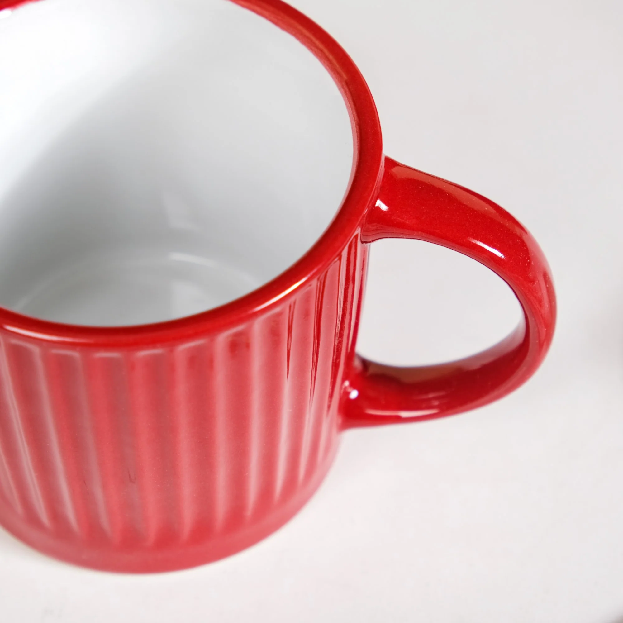 Cresta Ceramic Coffee Mug Set Of 6 Red 300ml - Image 7
