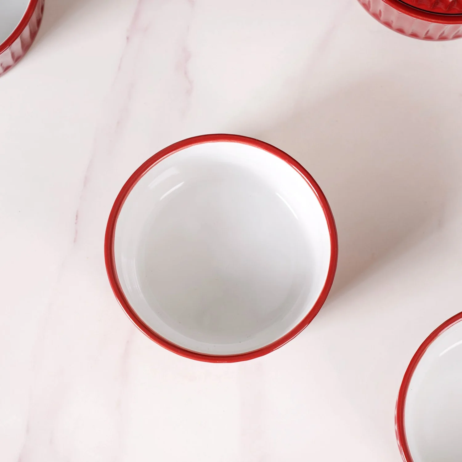 Cresta Ceramic Snack Bowl Set Of 6 Red 400ml - Image 6