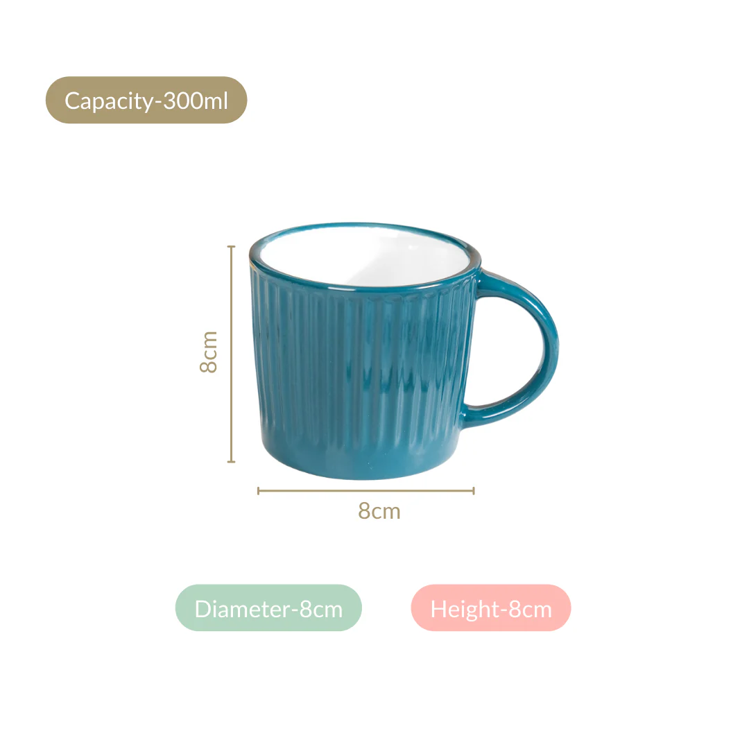 Cresta Daily Coffee Mug Set Of 6 Dark Green 300ml - Image 4