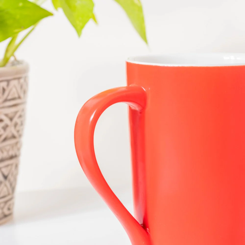 Crimson Matt Red Mug 350 ml - Image 4