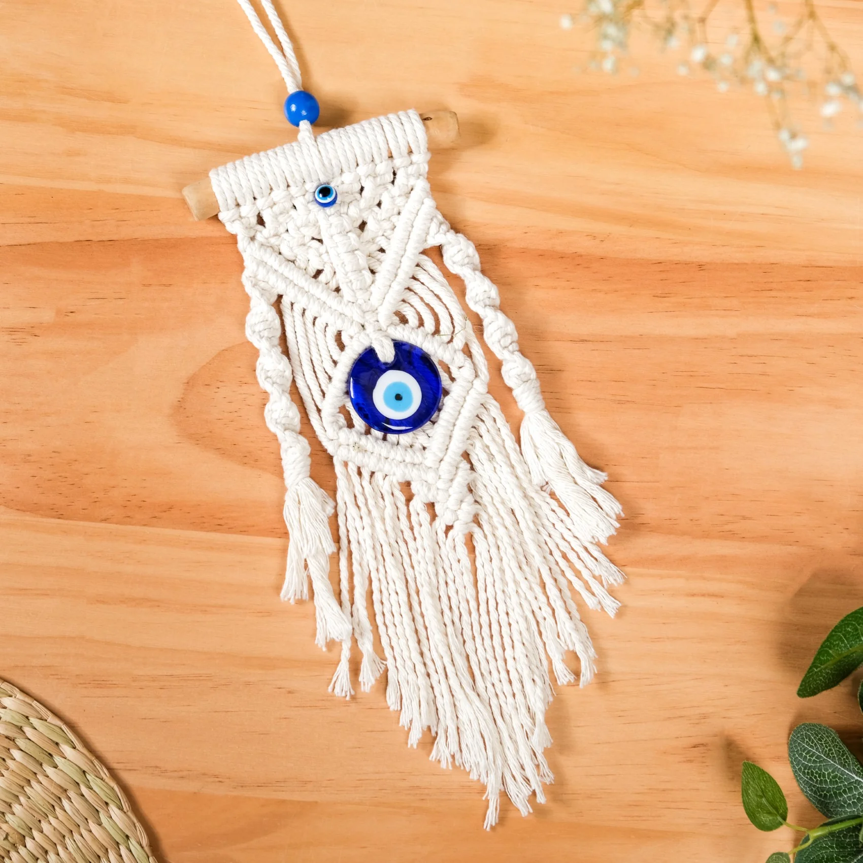 Crochet Macrame Evil Eye Wall Hanging - Image 7