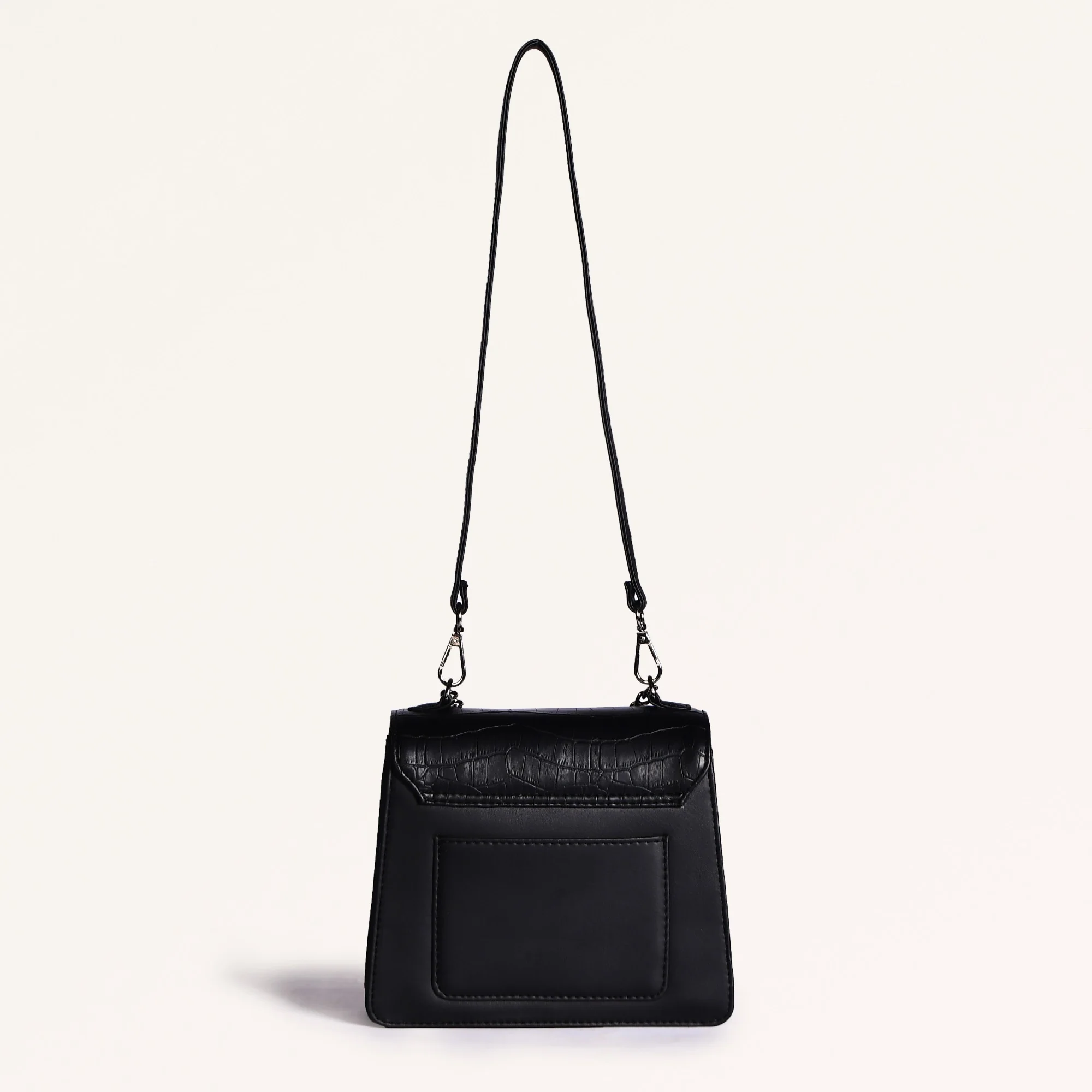 Croco Black Sling Bag - Image 10