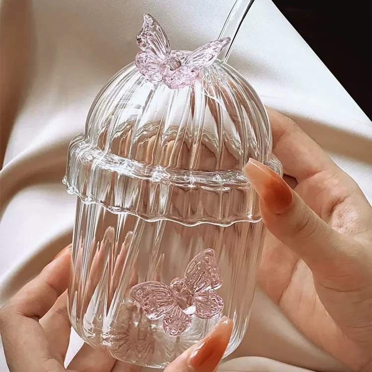 Crystal Fairy Core Butterfly Tumbler With Lid And Straw 450ml Set Of 2 - Image 12