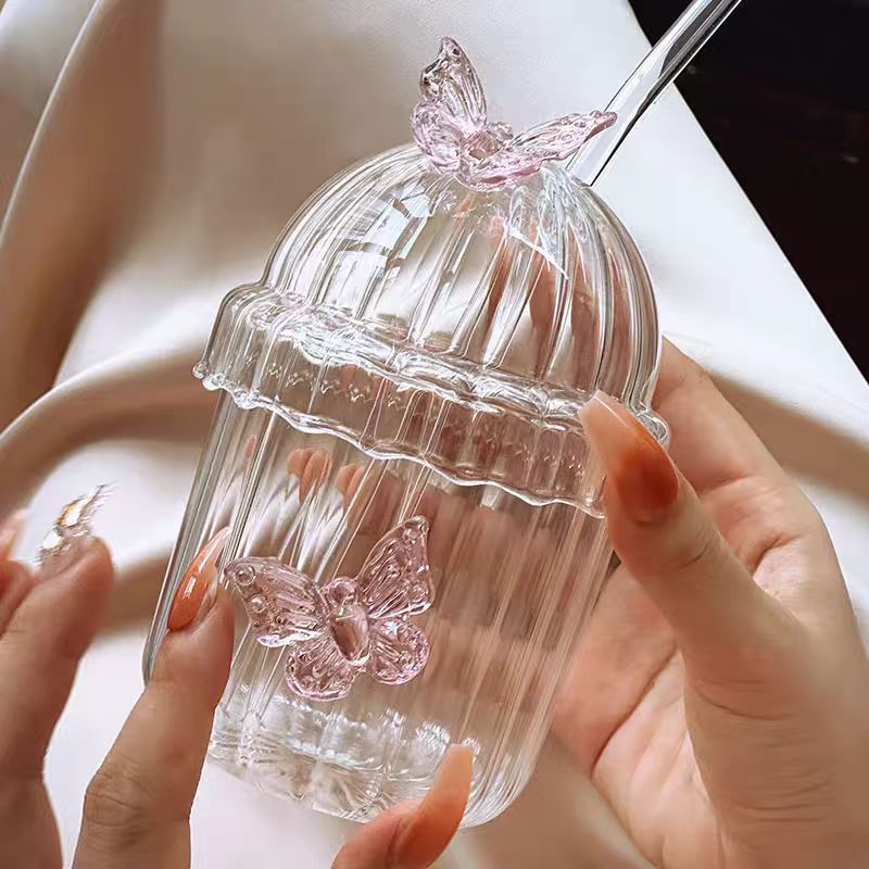 Crystal Fairy Core Butterfly Tumbler With Lid And Straw 450ml Set Of 2 - Image 16