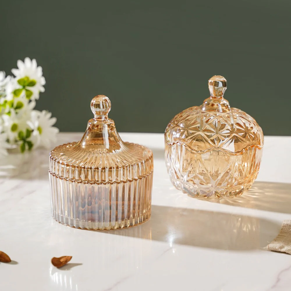 Crystal Glass Amber Luxury Jar 250 ml - Image 12