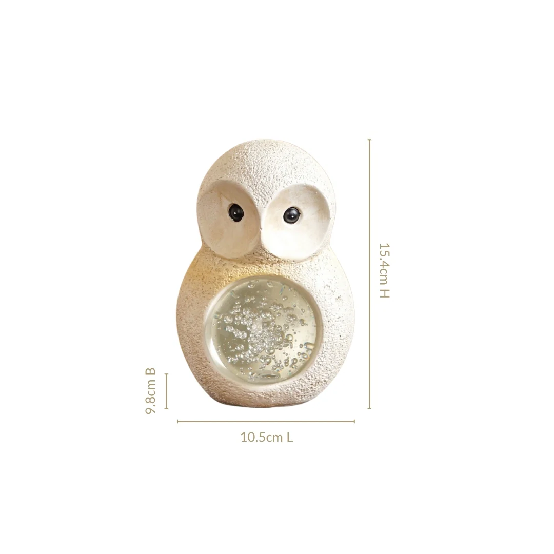 Crystal Glass Ball Owl Desk Decor Small - Image 4