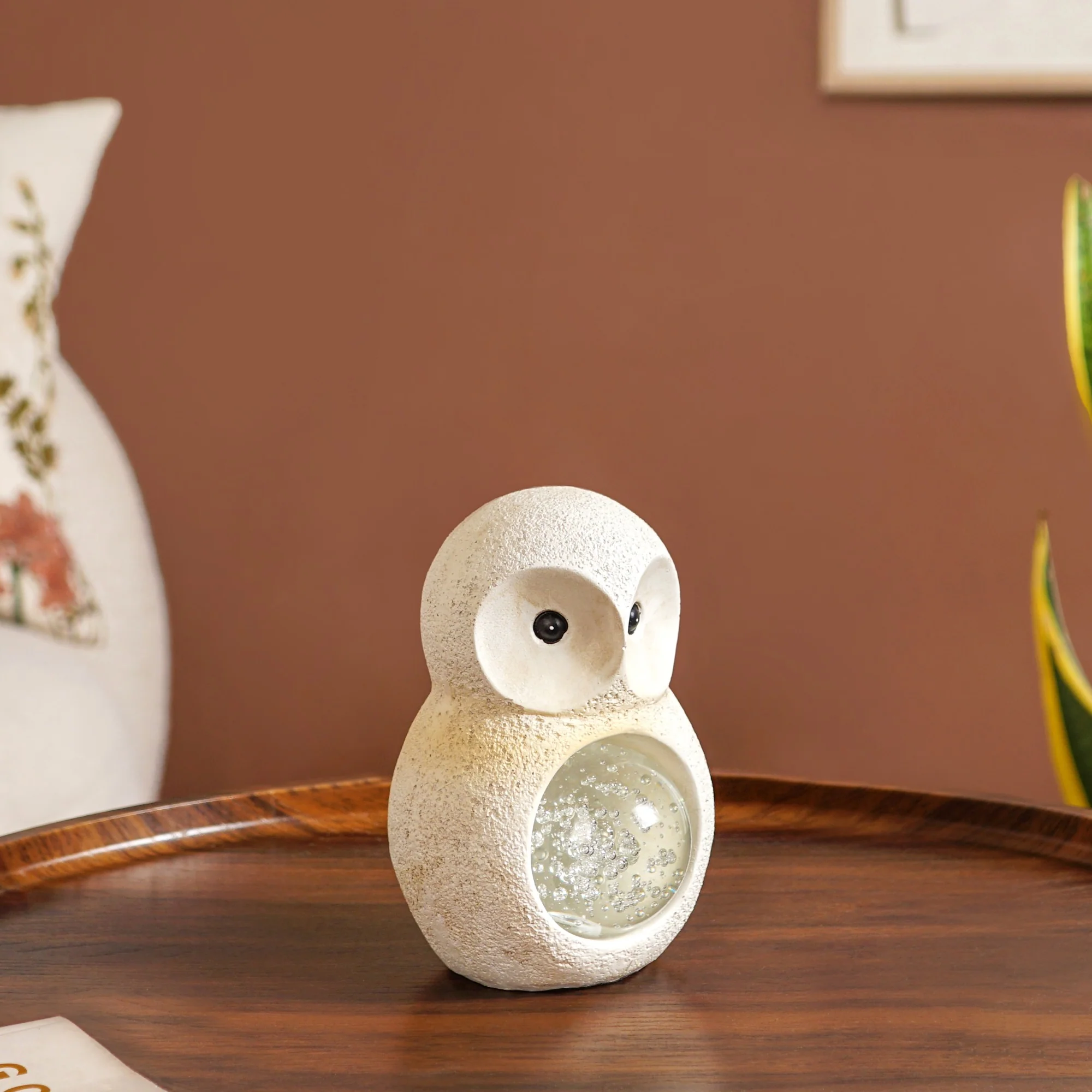 Crystal Glass Ball Owl Desk Decor Small - Image 8