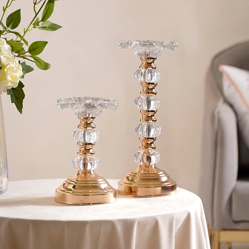 Crystal Luxury Candle Stand Set Of 2 - Image 2