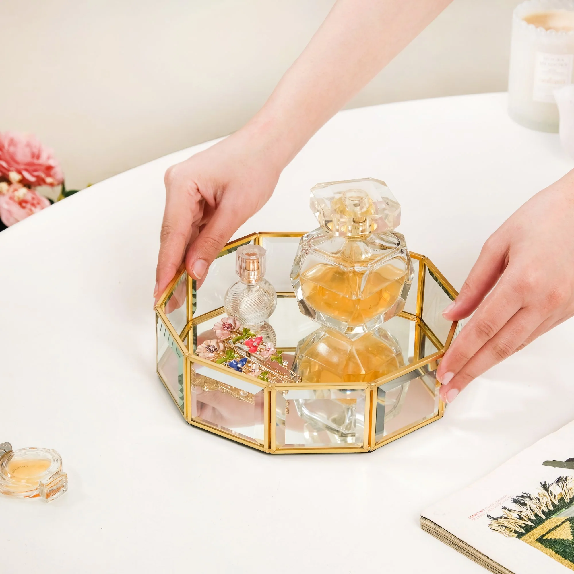 Crystal Mirrored Vanity Tray Small - Image 3