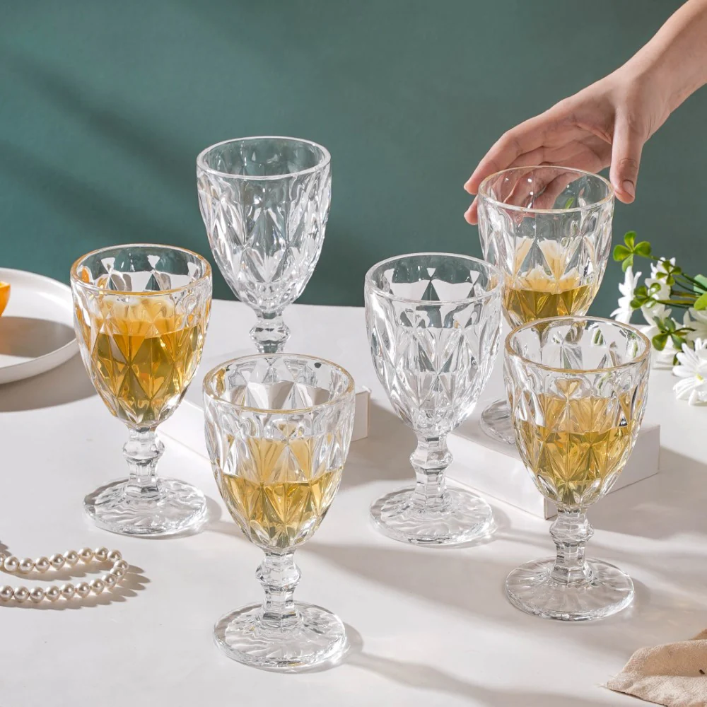 Crystal Red Wine Glass Transparent Set Of 6 300 ml - Image 2