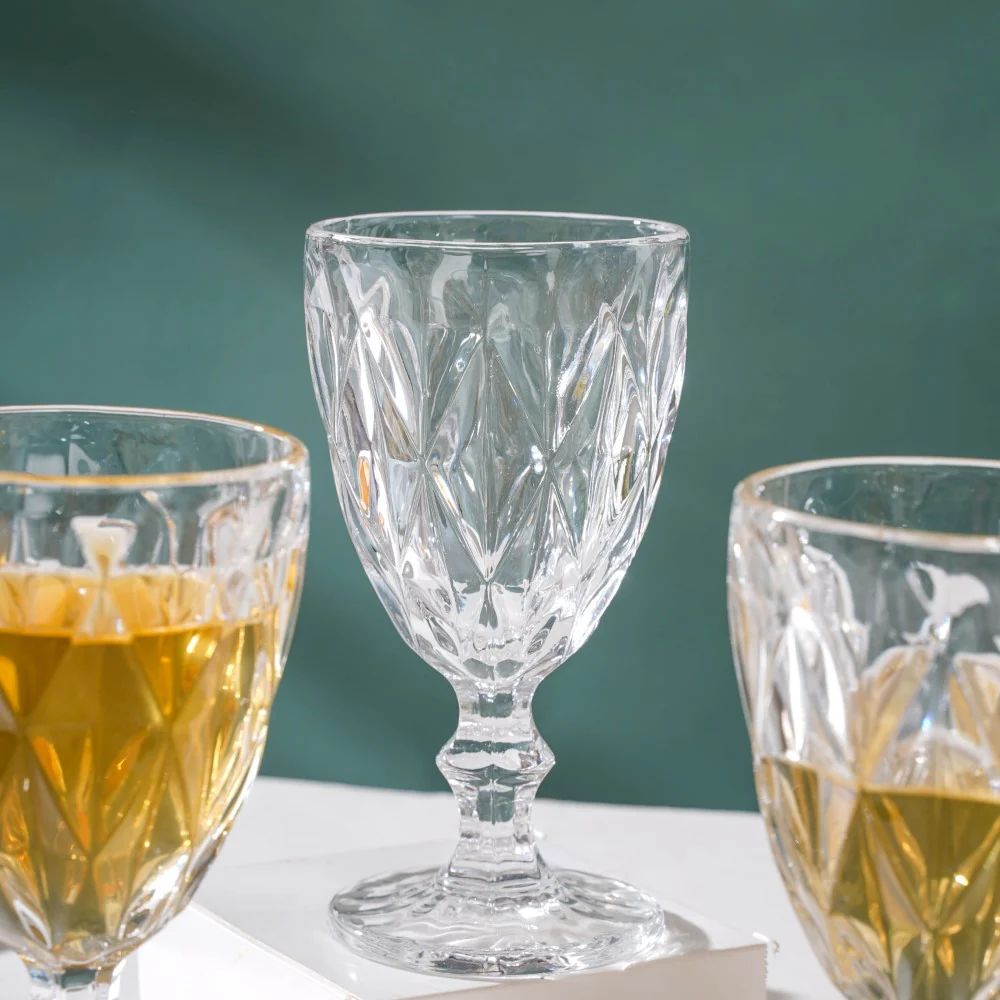 Crystal Red Wine Glass Transparent Set Of 6 300 ml - Image 4