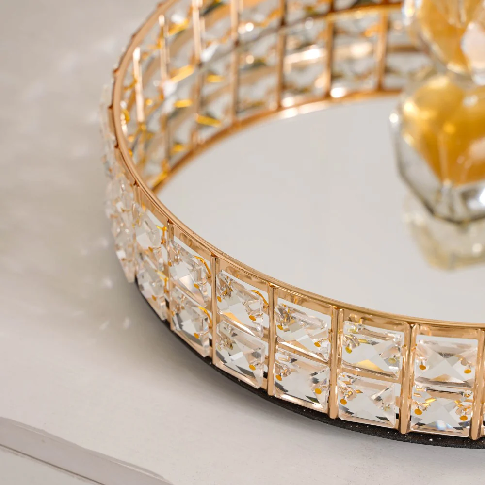 Crystal Round Mirror Tray Large - Image 7