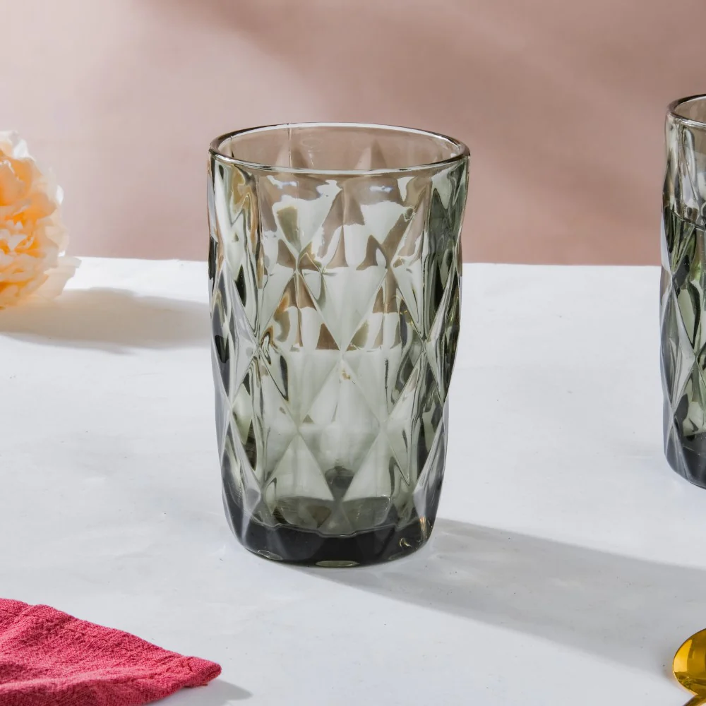 Crystal Tumbler Grey Large Set Of 6 350 ml - Image 10