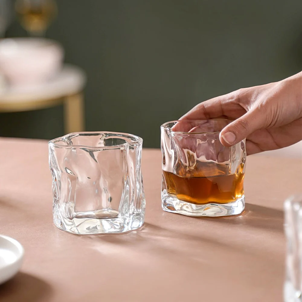Crystal Water Glass Transparent Set of 6 - Image 2