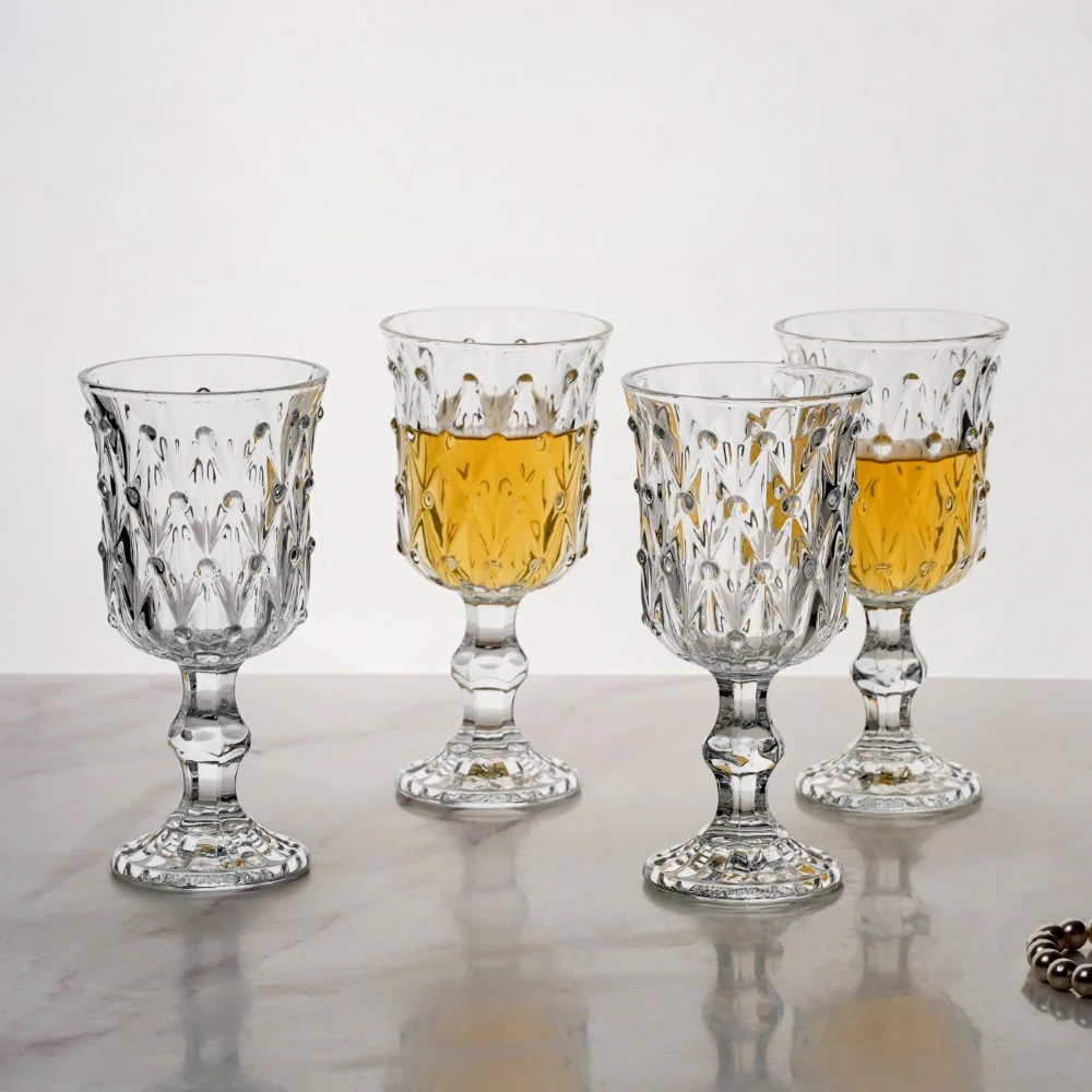 Crystal Wine Glass With Stem Set Of 4 200 ml - Image 3