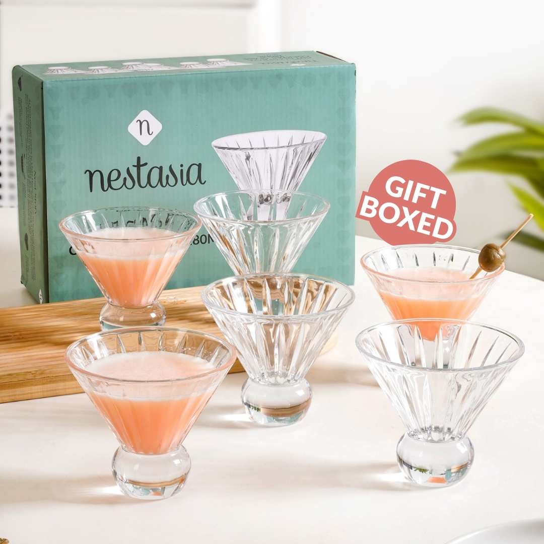 Cut Glass Ball Cocktail Glass Set Of 6 180ml - Image 8