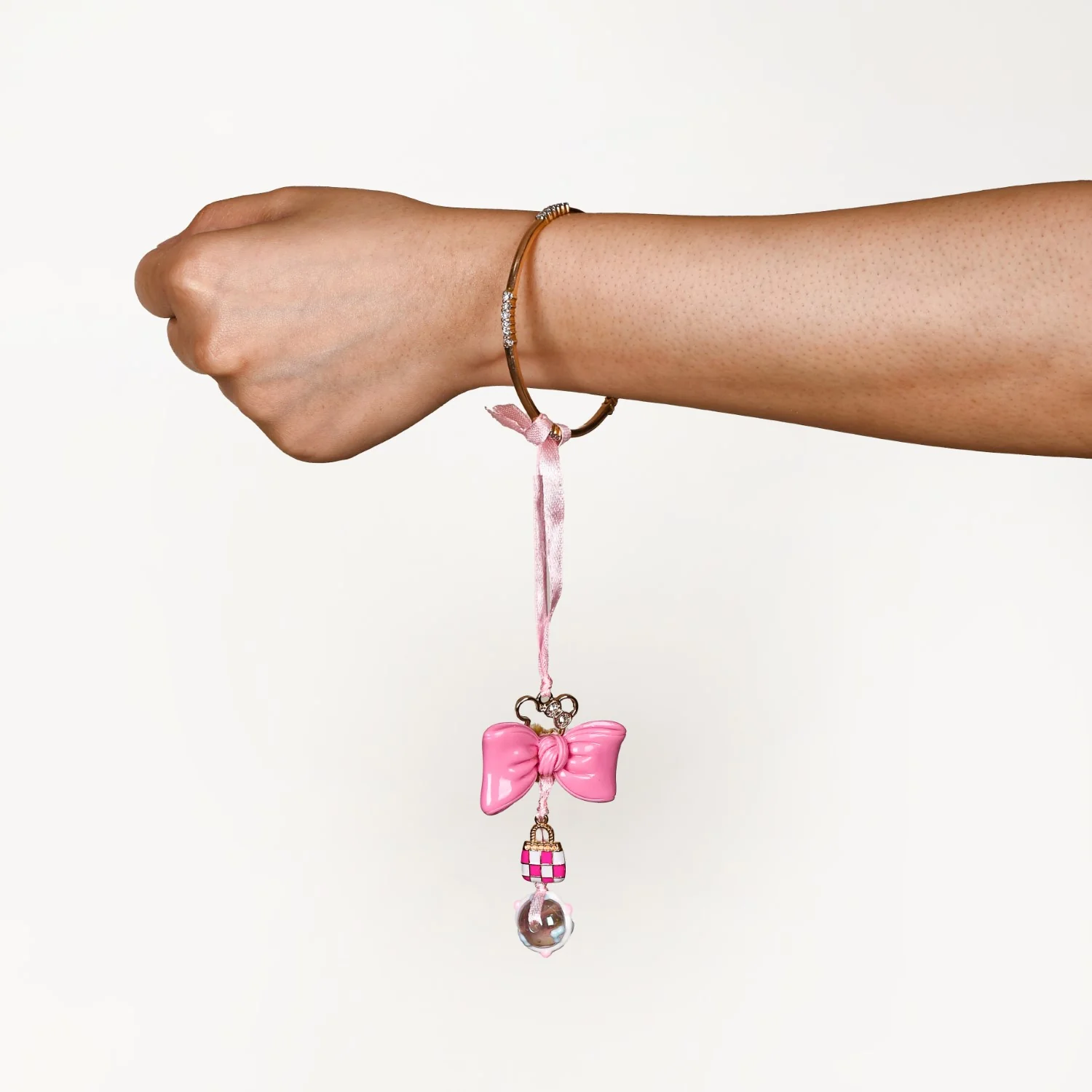 Cute Girl Bow Rakhi Gift Set Of 3 With Box And Card - Image 4
