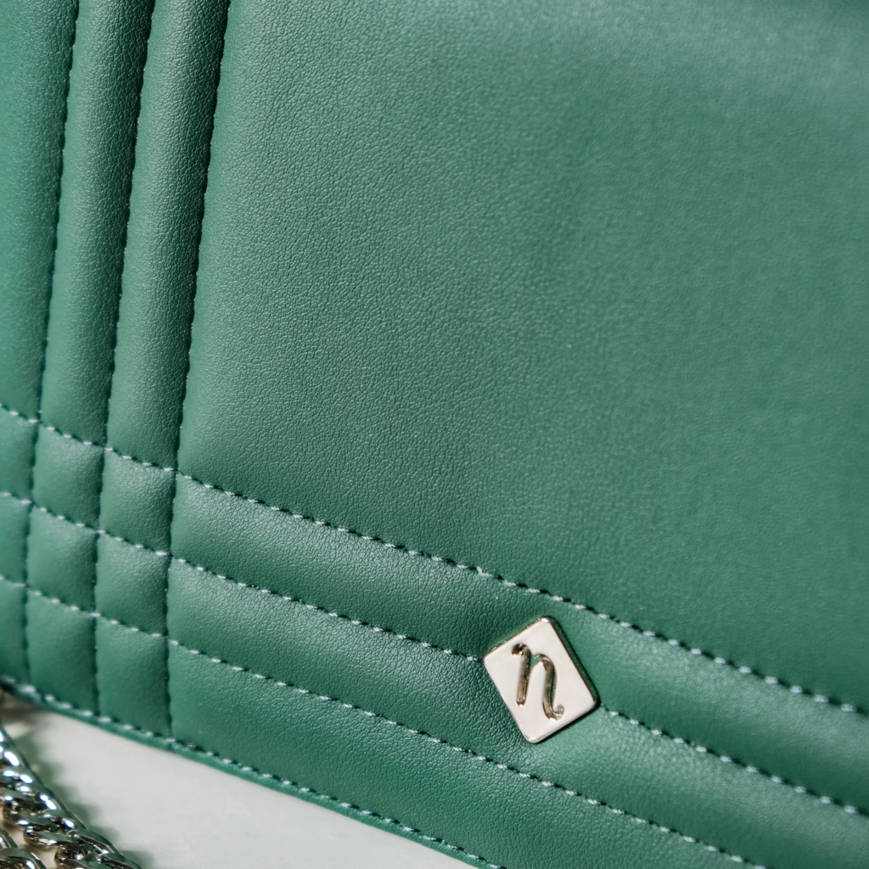 Cypress Green Cross Body Shoulder Bag With Chain - Image 14