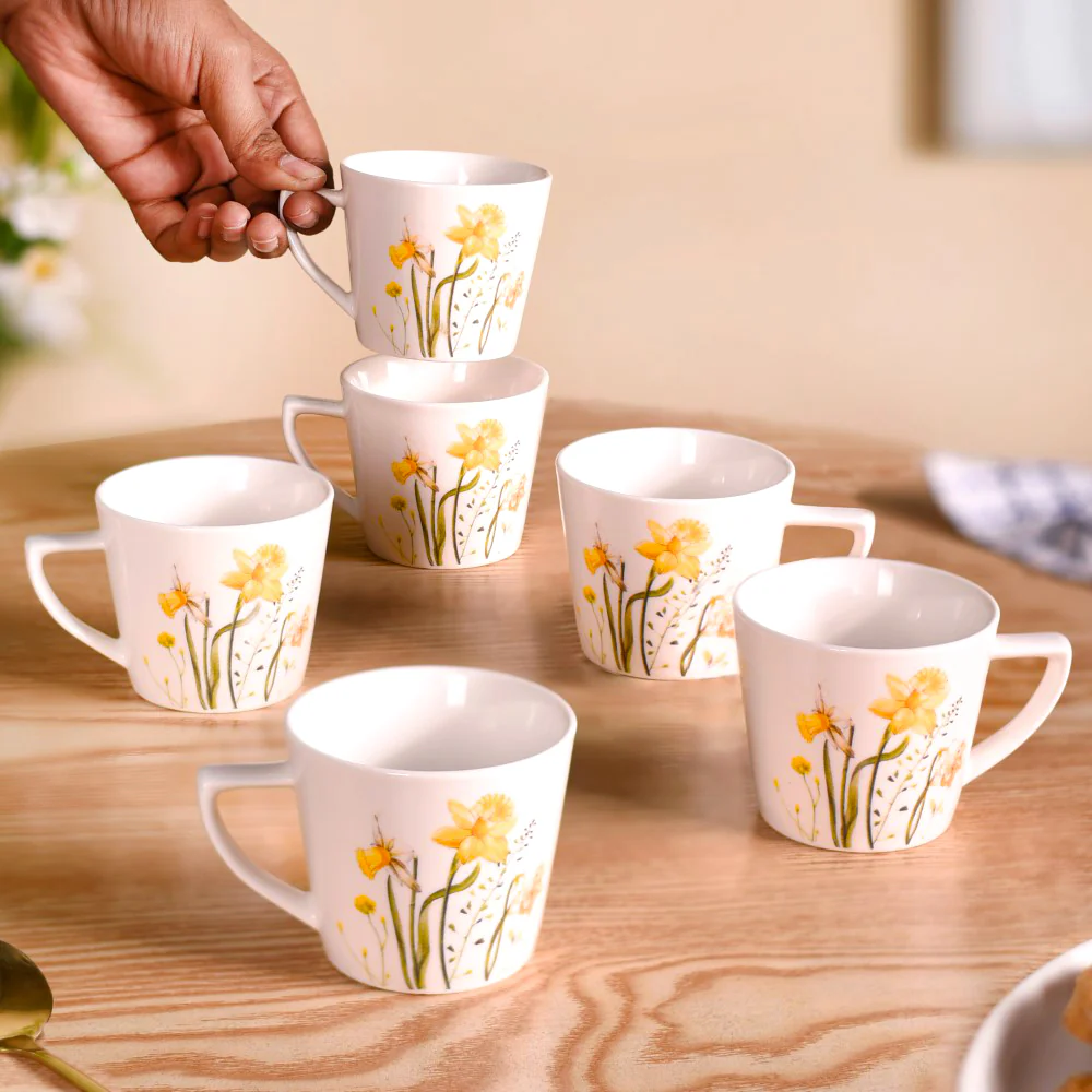 Daffodil Delight Tea Cup Set Of 6 150ml - Image 3