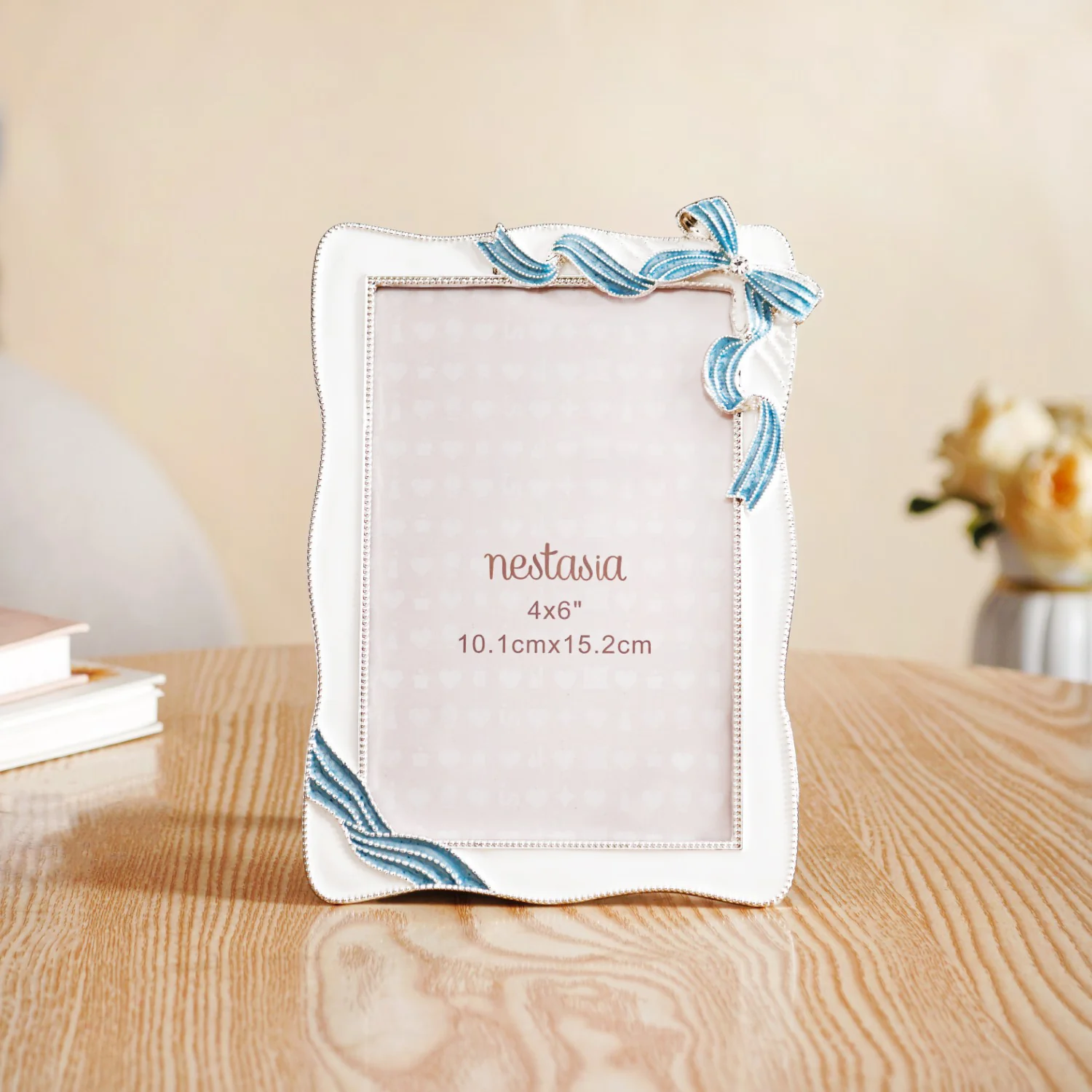 Dainty Blue Bow Photo Frame Small 10x15cm