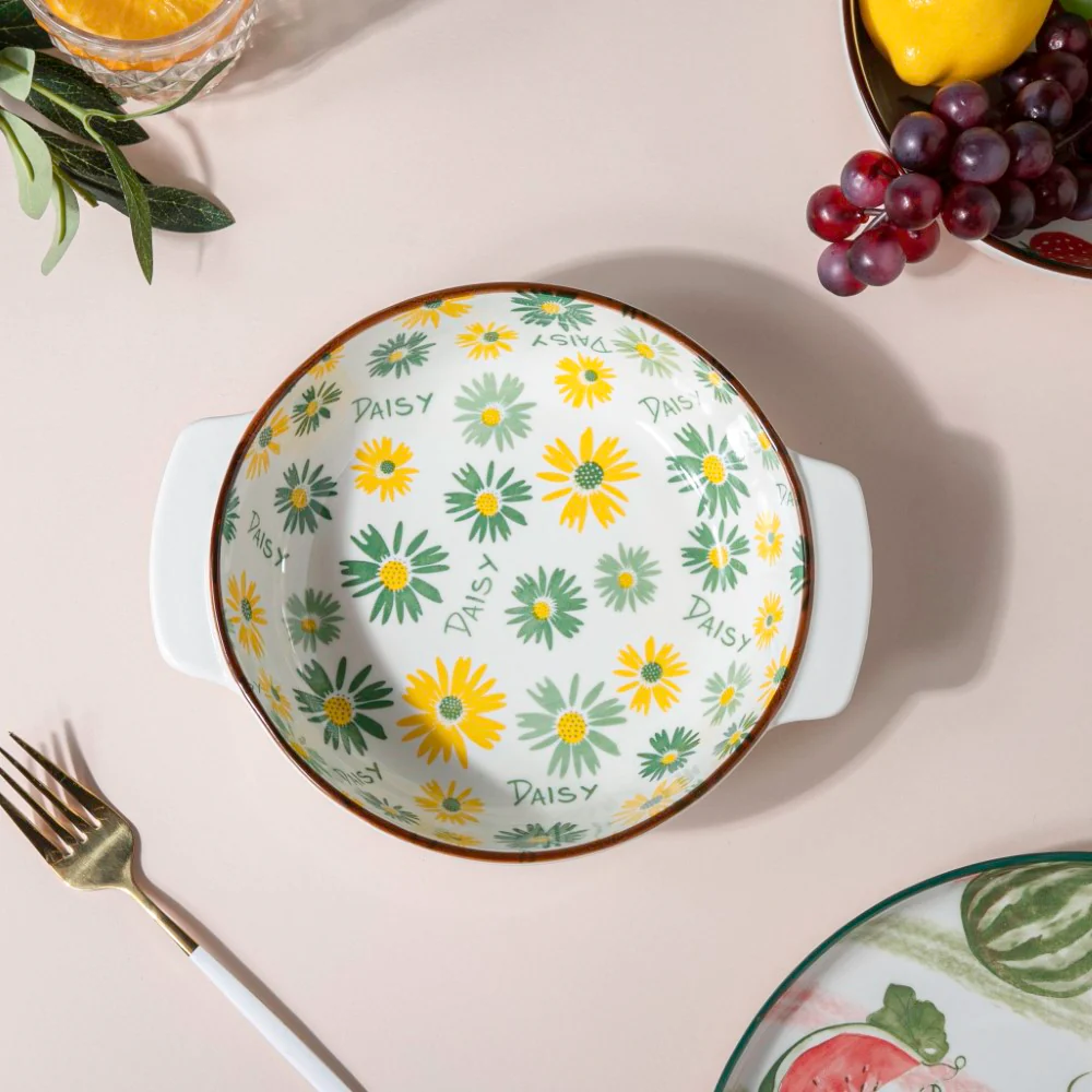 Daisy Baking Bowl With Handles 7.5 Inch 500 ml - Image 3